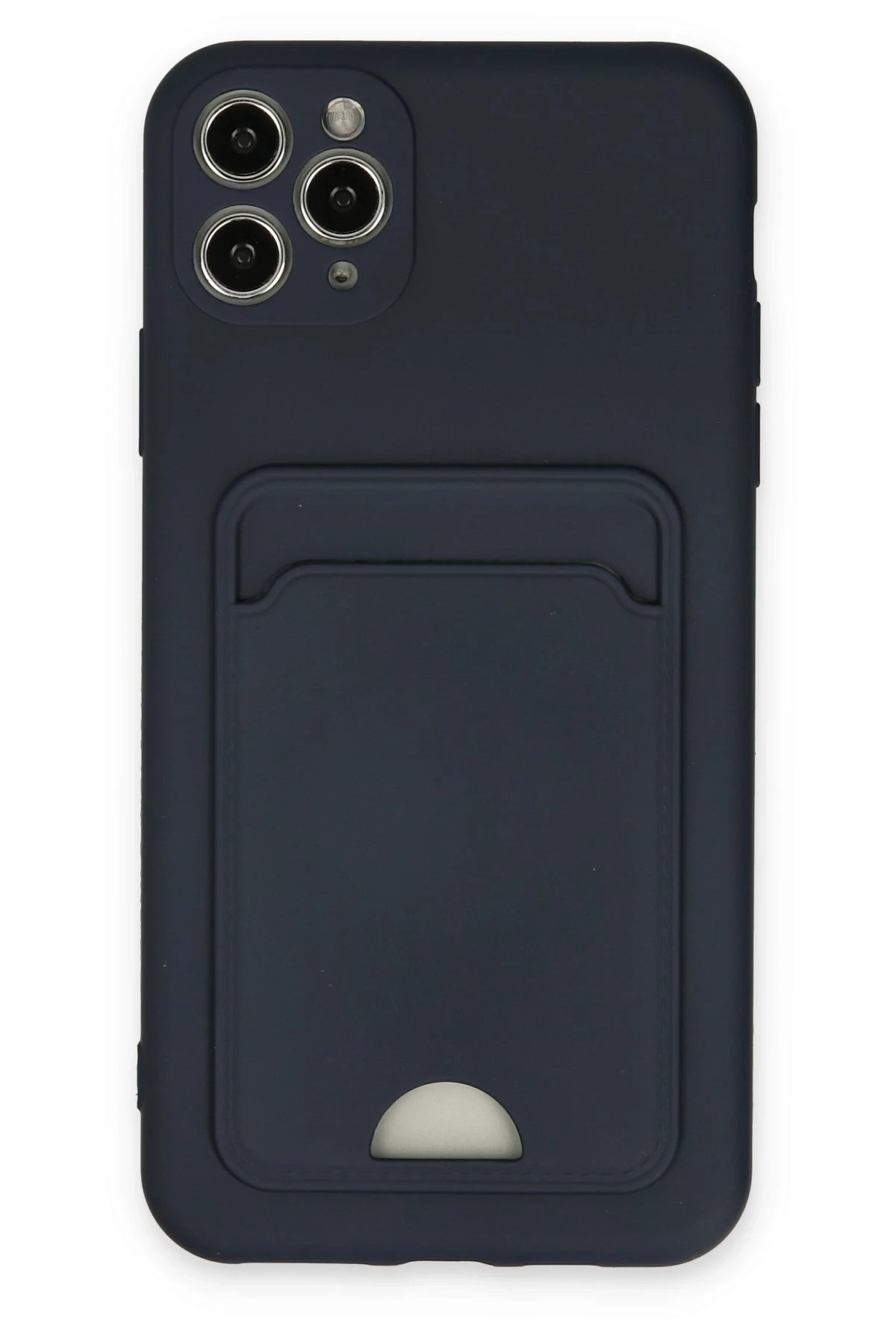 Newface iPhone 11 Pro Max Kılıf Kelvin Kartvizitli Silikon - Lacivert