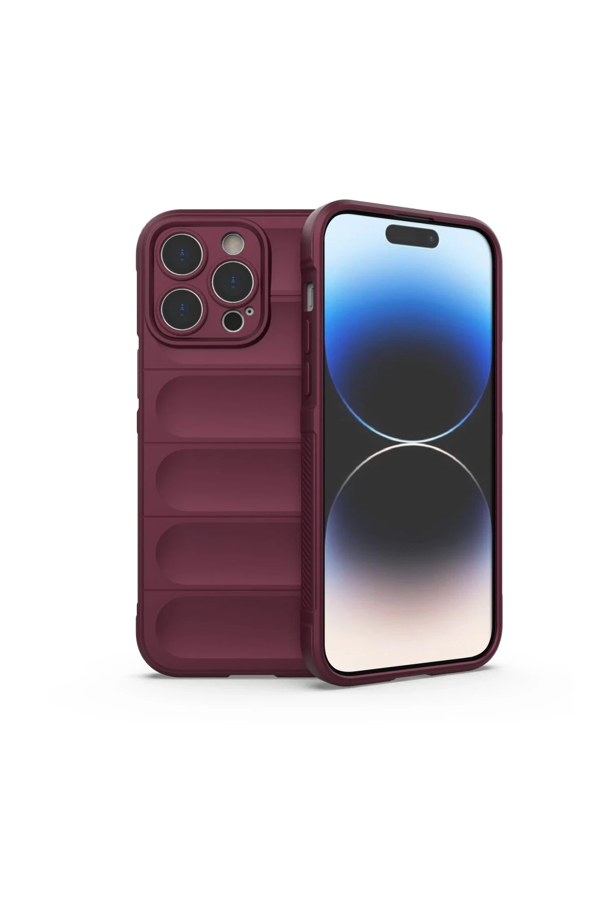 Newface iPhone 14 Pro Max Kılıf Optimum Silikon - Bordo
