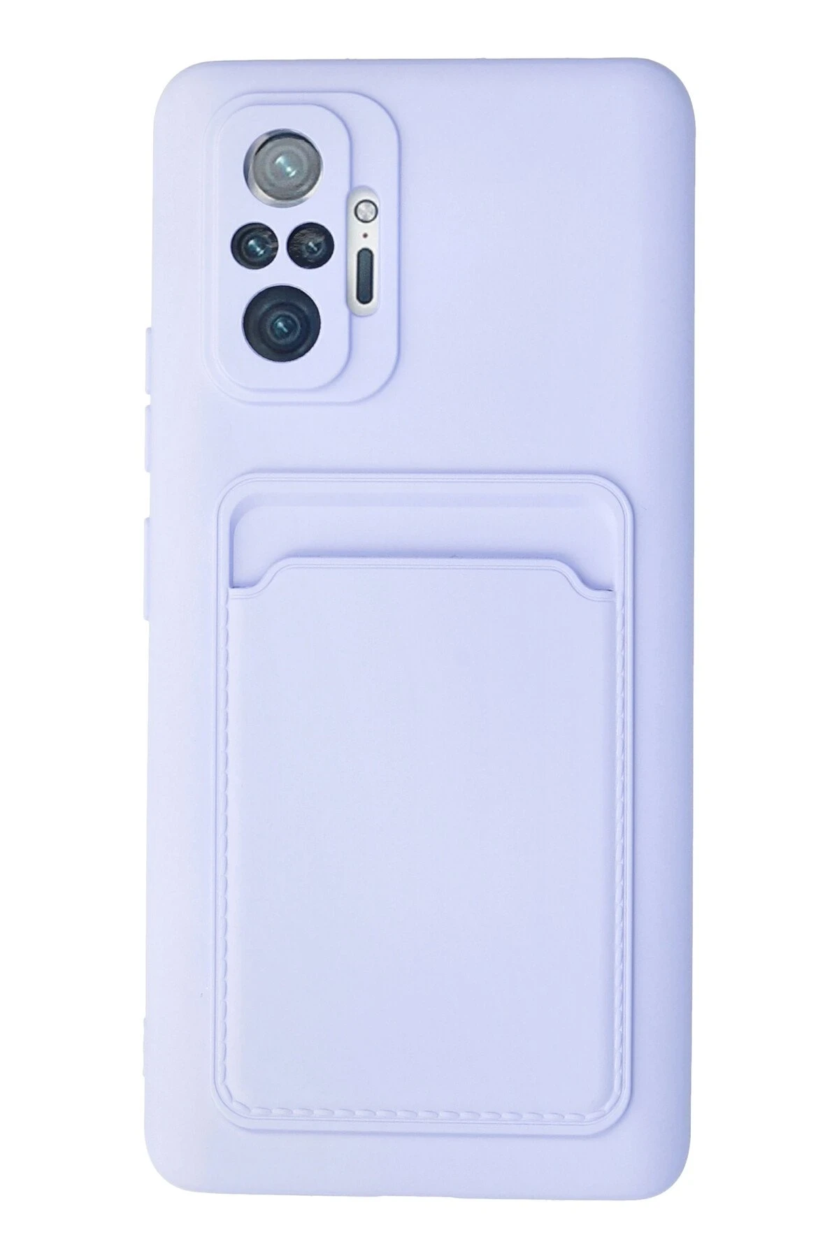 Newface Xiaomi Redmi Note 10 Pro Kılıf Kelvin Kartvizitli Silikon - Lila