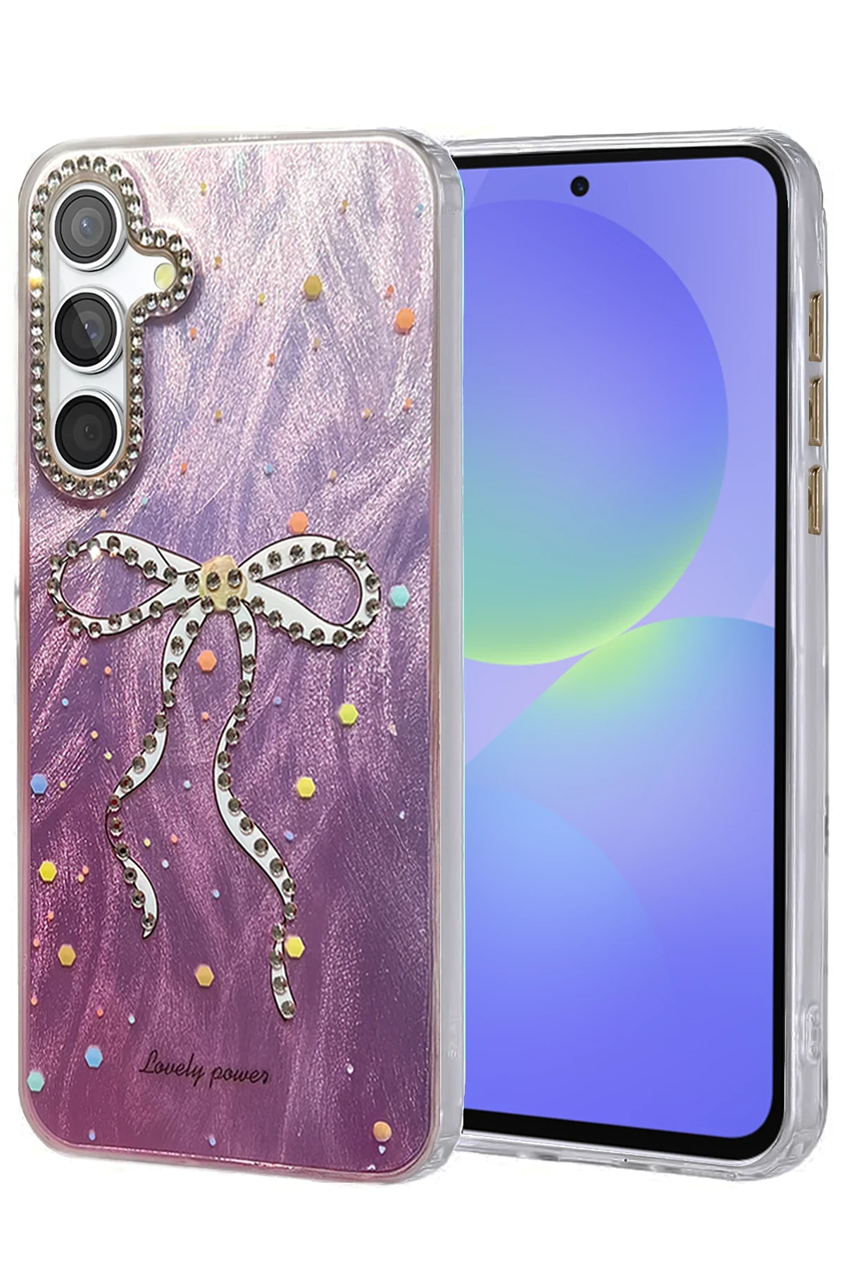 Newface Samsung Galaxy A36 Kılıf Blade Aynalı Desenli Kapak - Desen 1
