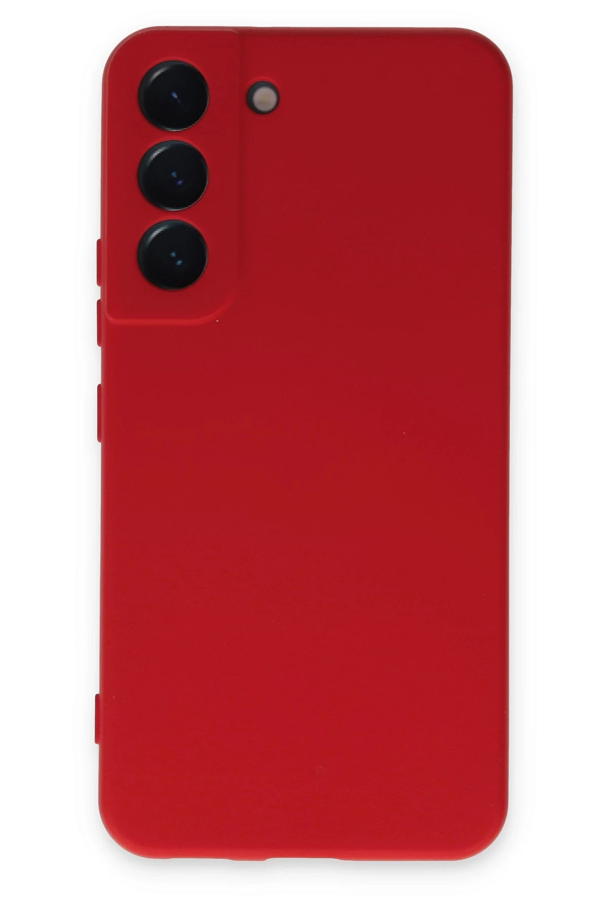 Newface Samsung Galaxy S22 Kılıf Nano içi Kadife Silikon - Kırmızı