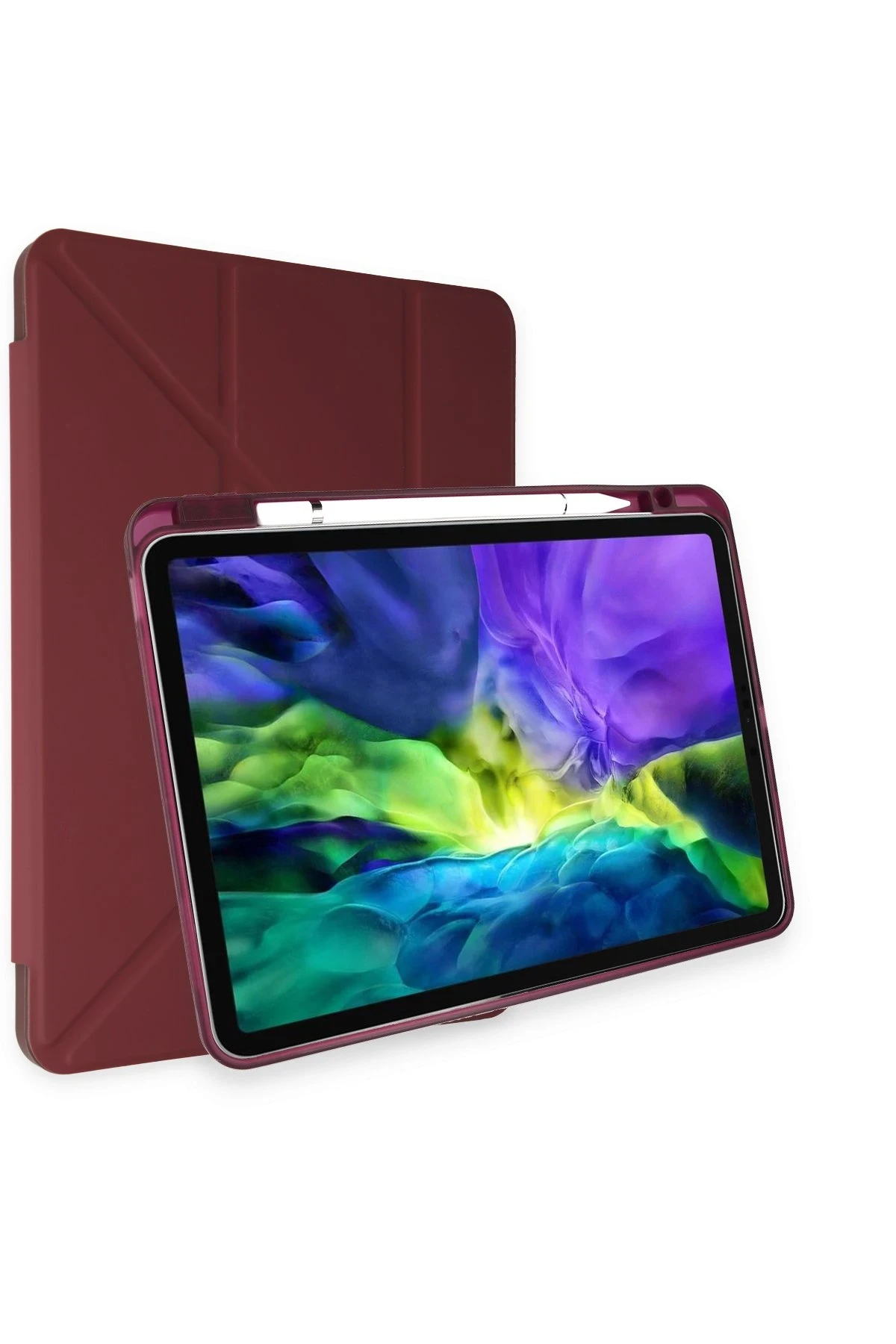 Newface iPad Pro 11 (2018) Kılıf Kalemlikli Mars Tablet Kılıfı - Mor