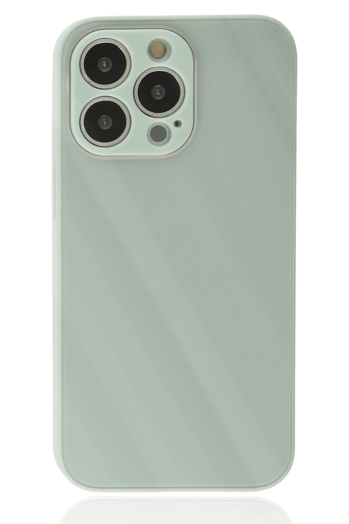 Newface iPhone 13 Pro Kılıf Glass Kapak - Turkuaz