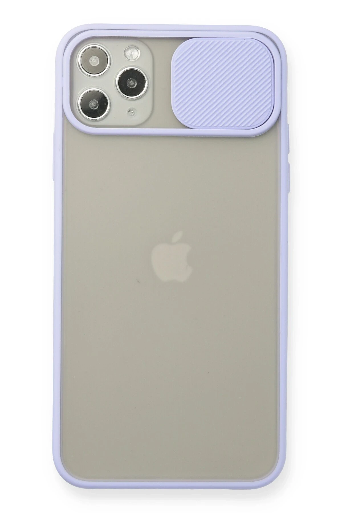 Newface iPhone 11 Pro Max Kılıf Palm Buzlu Kamera Sürgülü Silikon - Lila