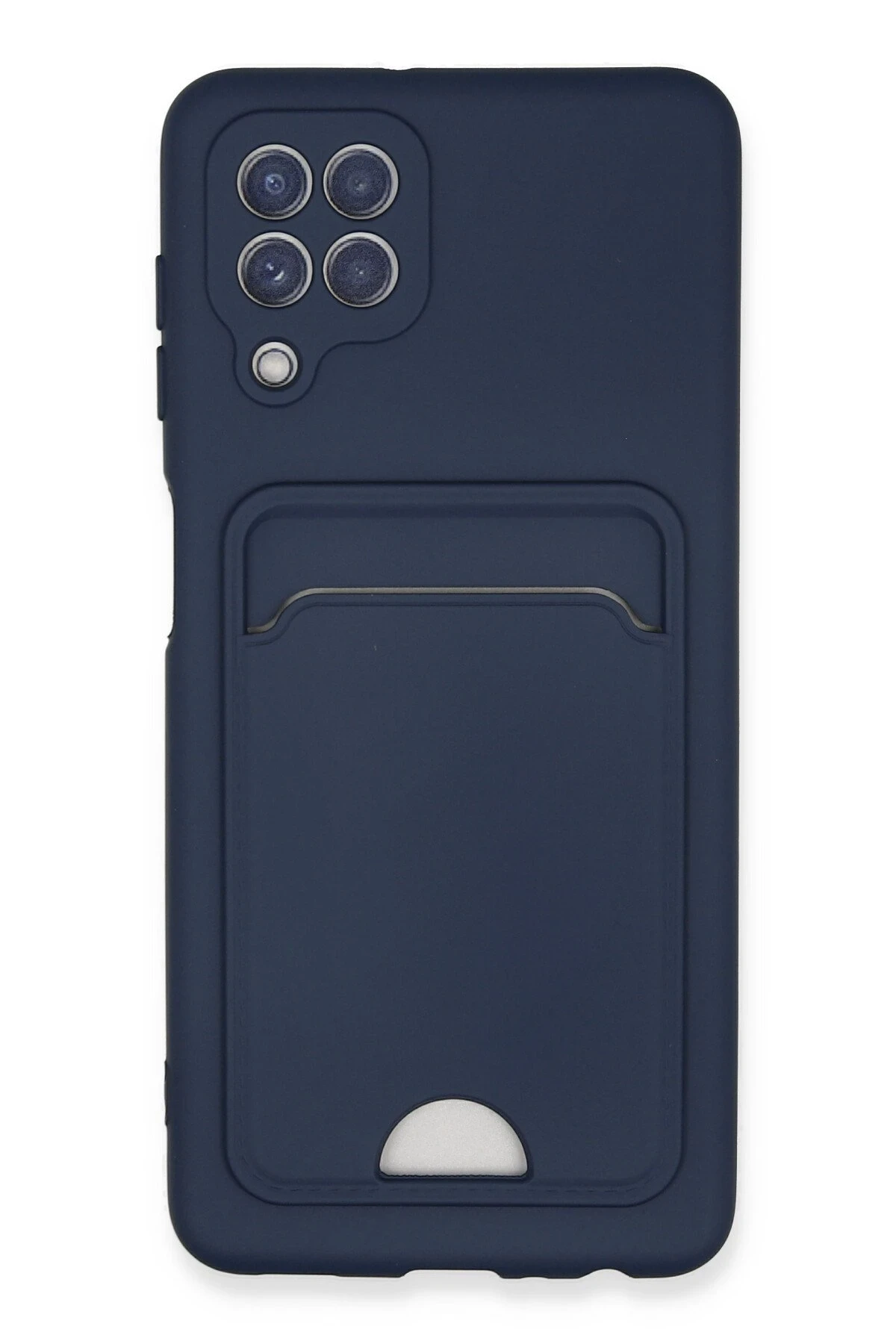 Newface Samsung Galaxy A22 Kılıf Kelvin Kartvizitli Silikon - Lacivert