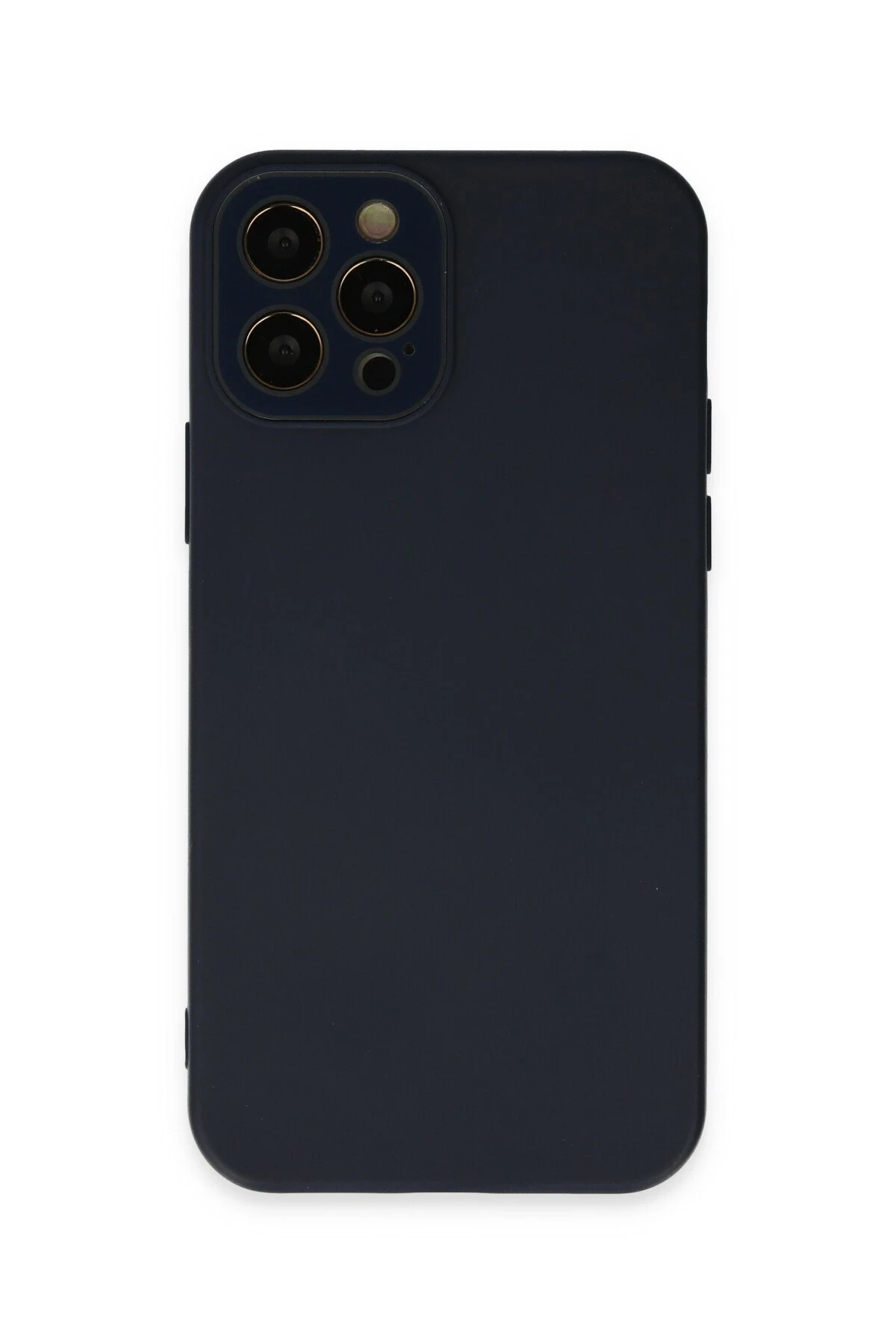 Newface iPhone 12 Pro Kılıf Lansman Glass Kapak - Lacivert