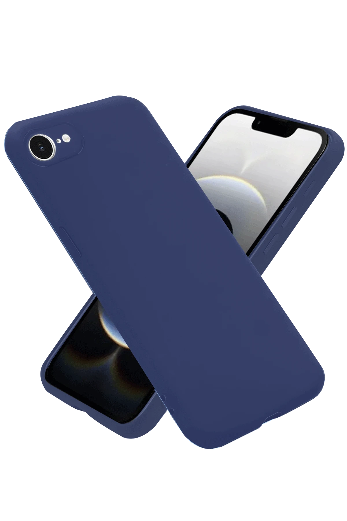 Newface iPhone 16E Kılıf First Silikon - Lacivert