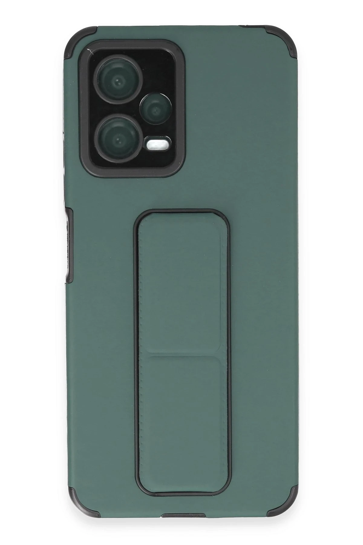 Newface Xiaomi Poco X5 5G Kılıf Mega Standlı Silikon - Yeşil