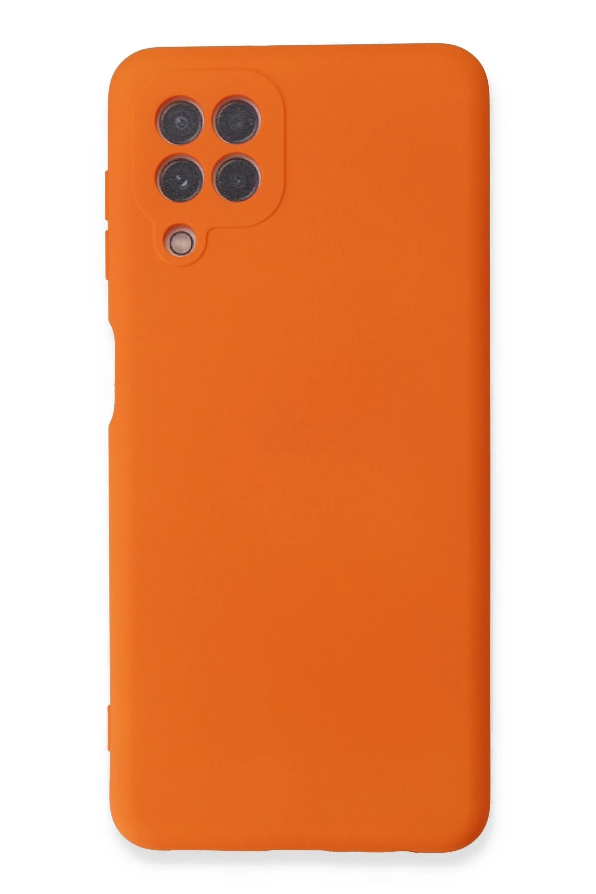 Newface Samsung Galaxy A22 Kılıf Nano içi Kadife Silikon - Turuncu