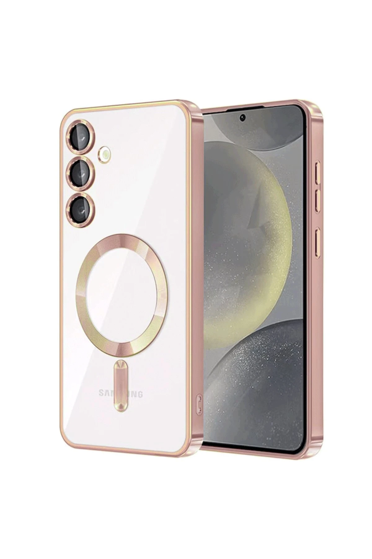Newface Samsung Galaxy S24 Plus Kılıf Kross Magneticsafe Kapak - Rose
