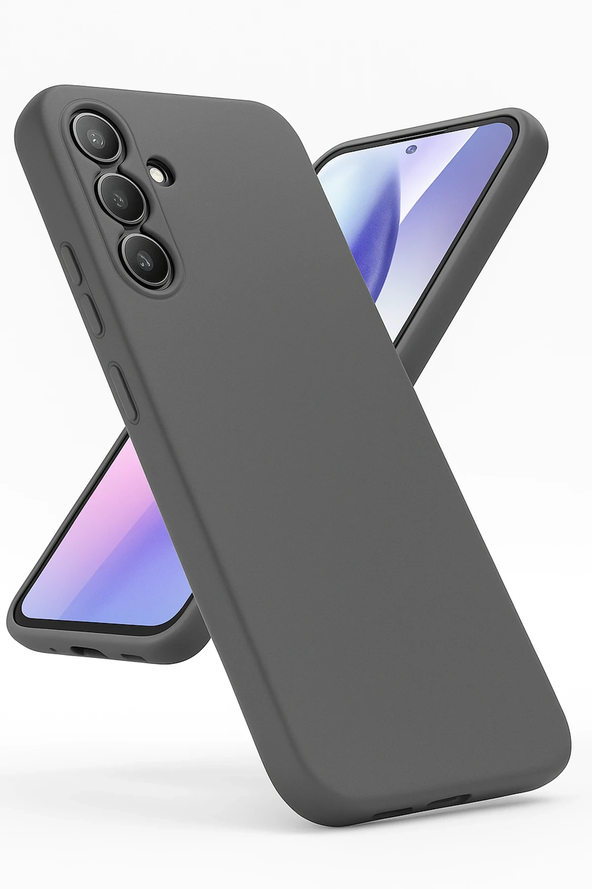 Newface Samsung Galaxy A24 4G Kılıf First Silikon - Gri