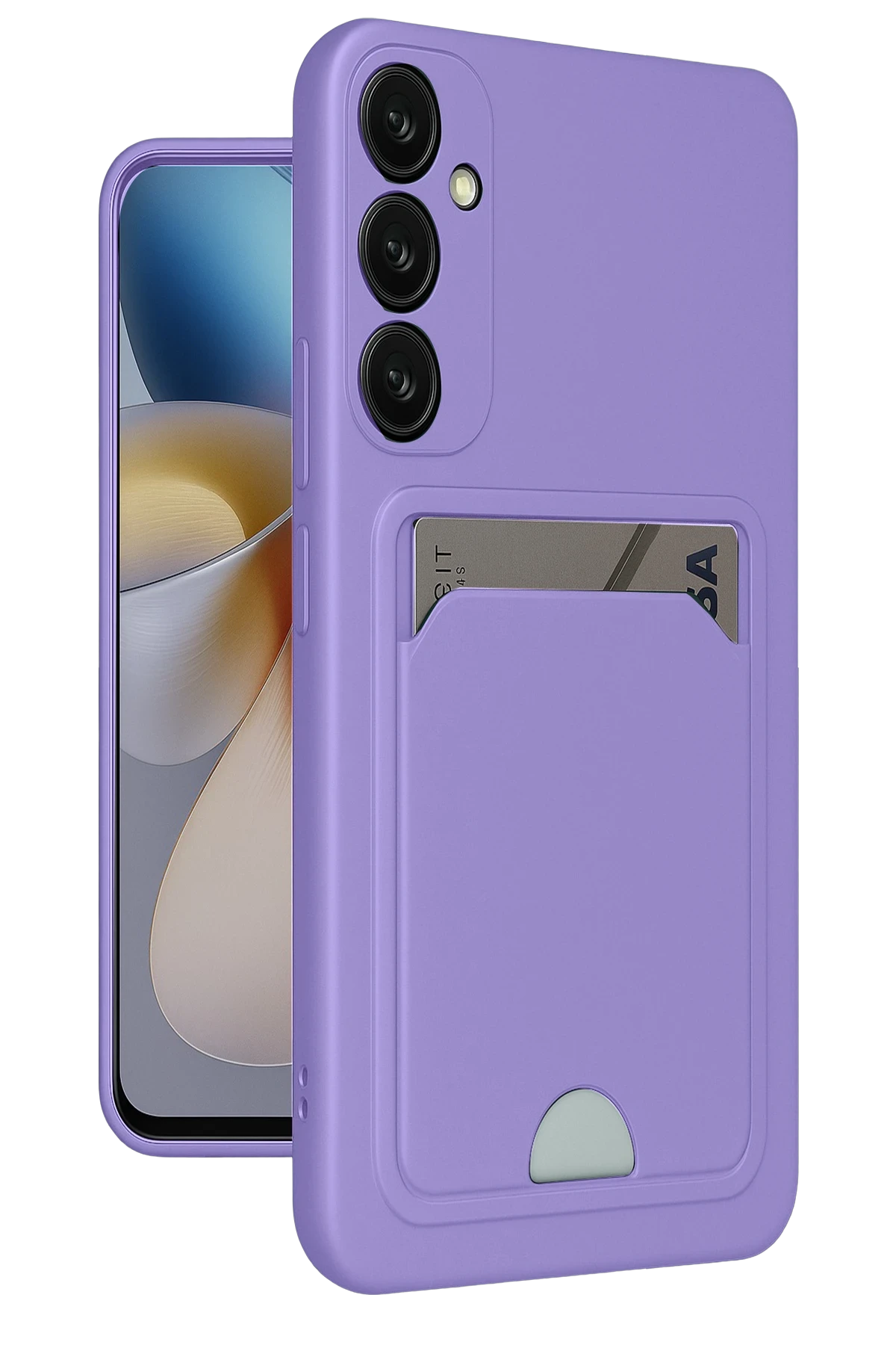Newface Samsung Galaxy A26 Kılıf Kelvin Kartvizitli Silikon - Lila