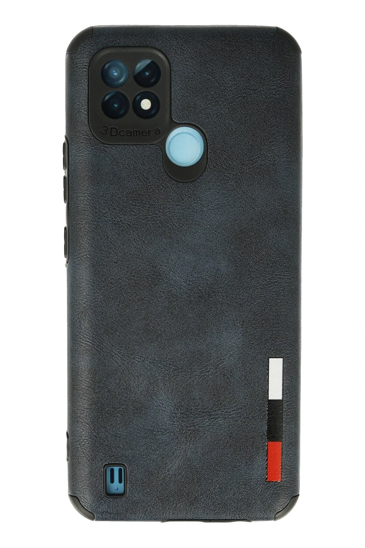 Newface Realme C21 Kılıf Loop Deri Silikon - Lacivert