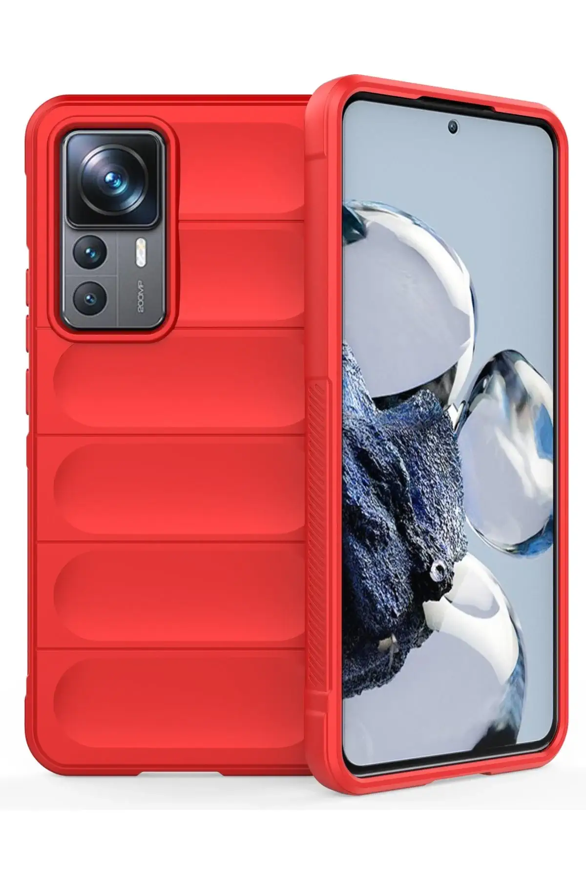 Newface Xiaomi Mi 12T Pro Kılıf Optimum Silikon - Kırmızı