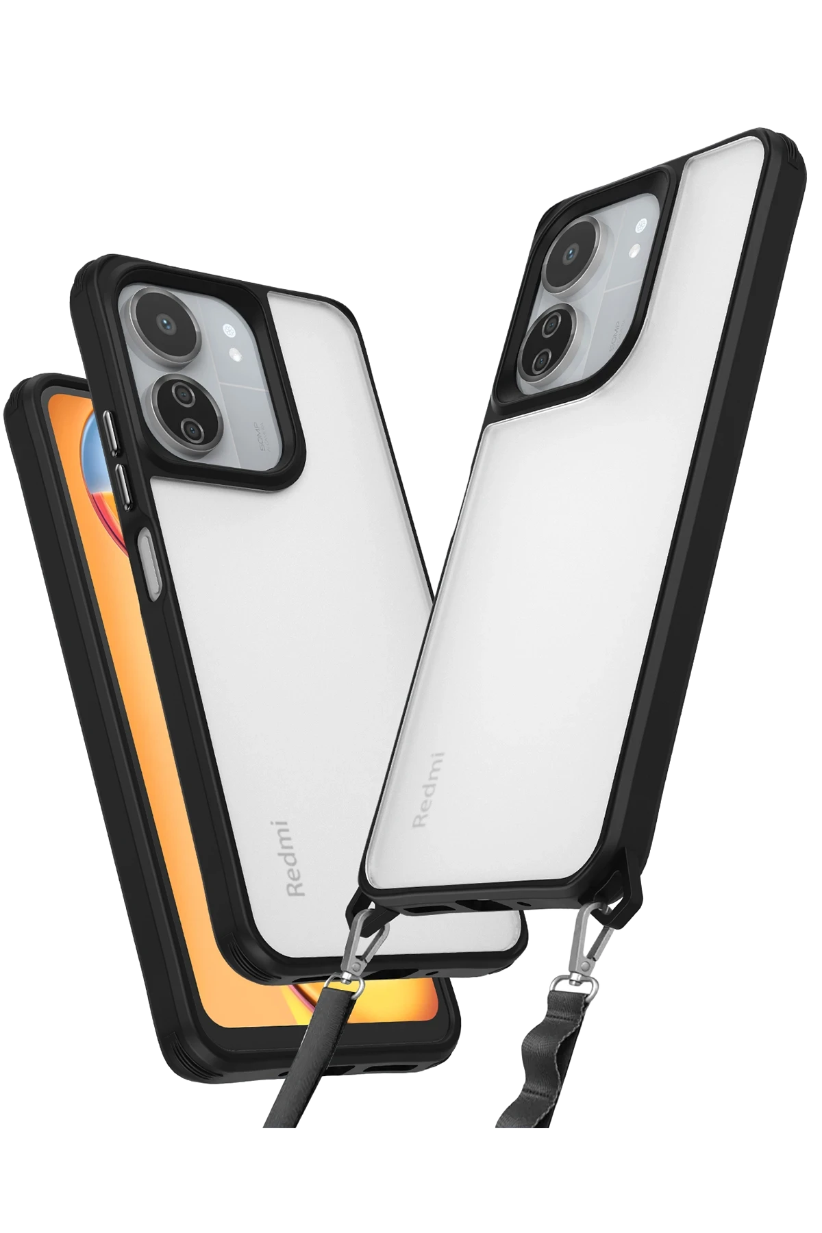 Newface Xiaomi Redmi 13C Kılıf Penta Silikon Kılıf - Siyah