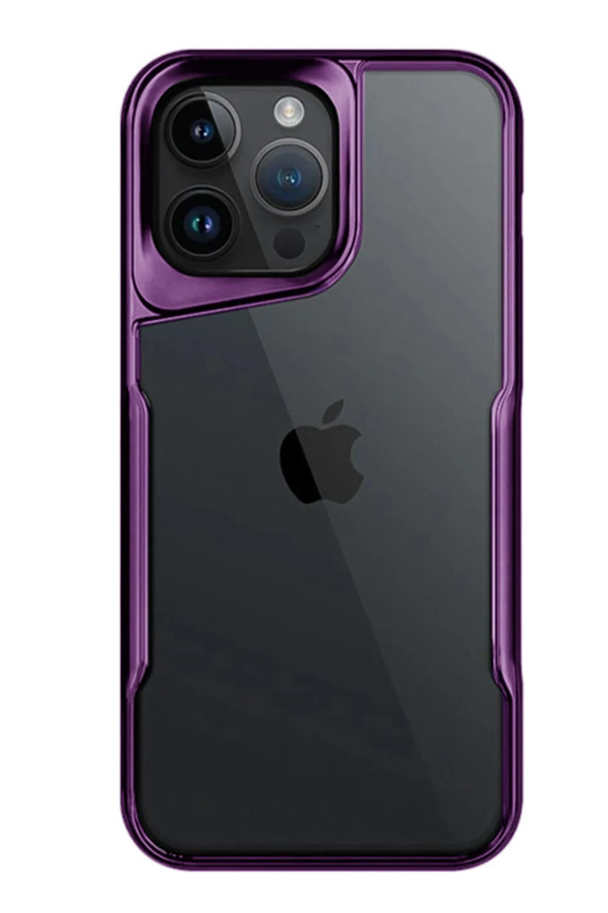 Newface iPhone 15 Pro Kılıf Boyi Silikon Kapak - Derin Mor