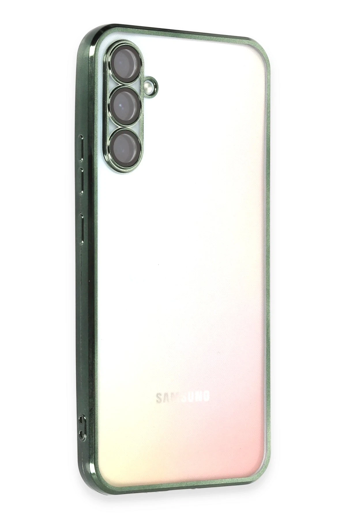 Newface Samsung Galaxy A54 5G Kılıf Razer Lensli Silikon - Yeşil