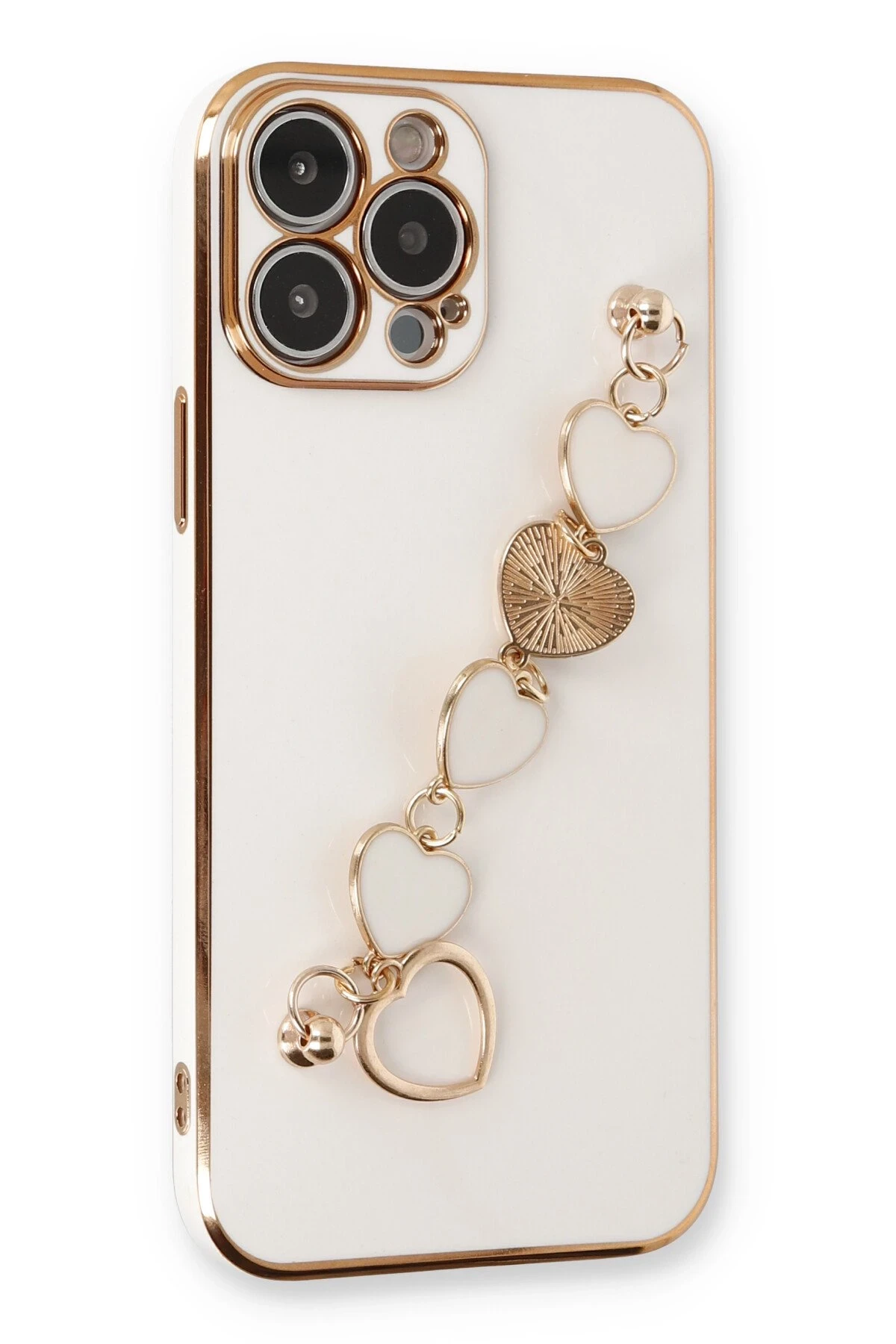 Newface iPhone 13 Pro Max Kılıf Esila Silikon - Beyaz