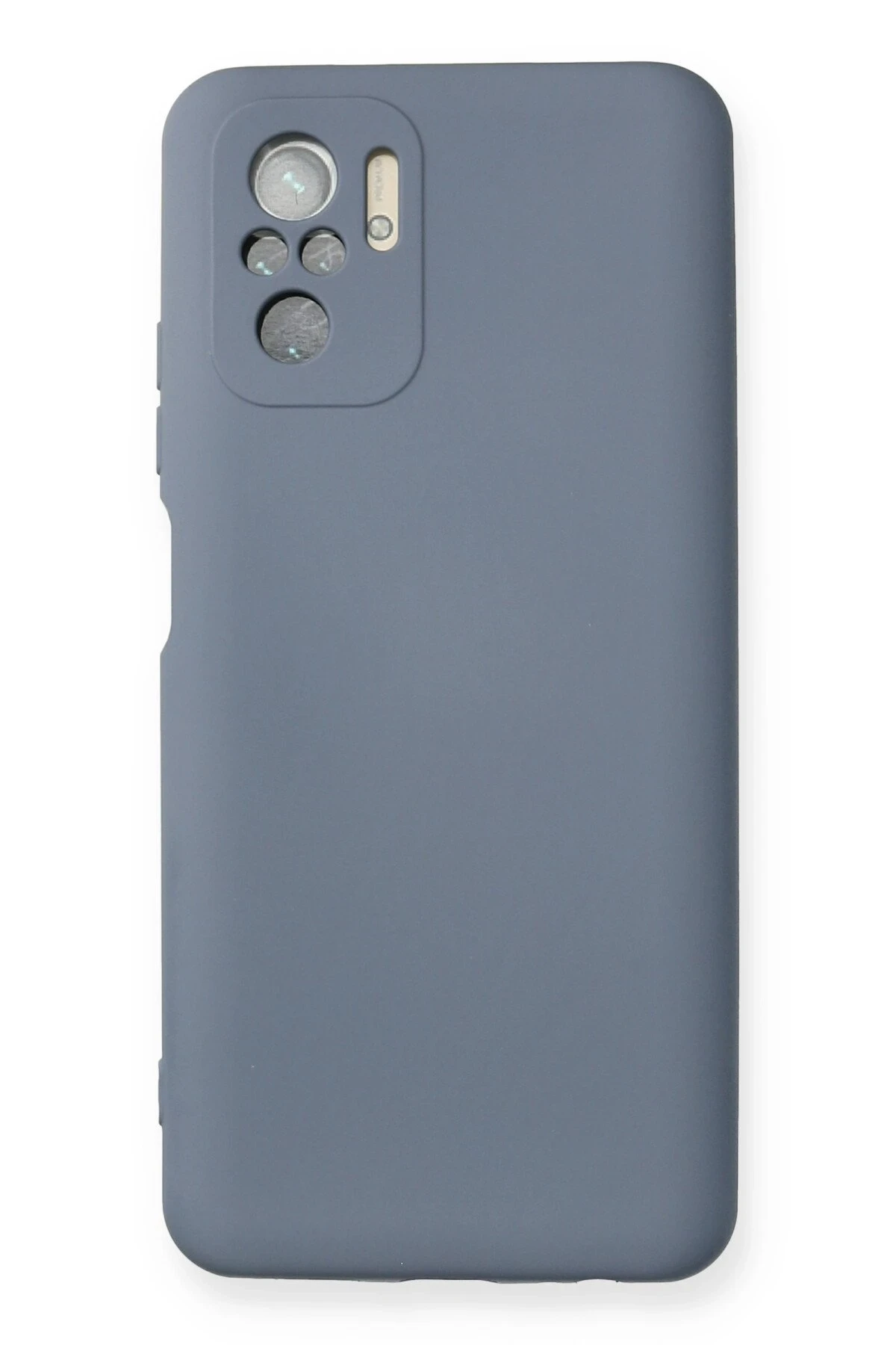 Newface Xiaomi Redmi Note 10 Kılıf Nano içi Kadife Silikon - Gri