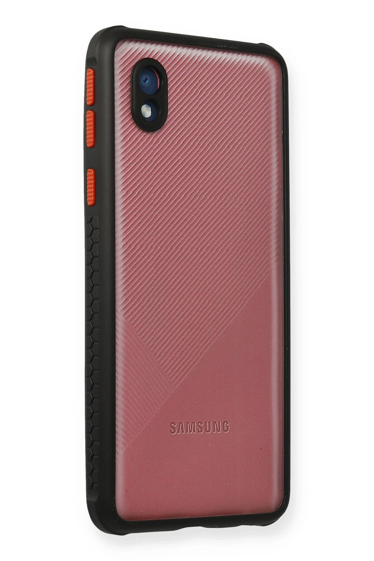 Newface Samsung Galaxy A01 Core Kılıf Miami Şeffaf Silikon - Siyah