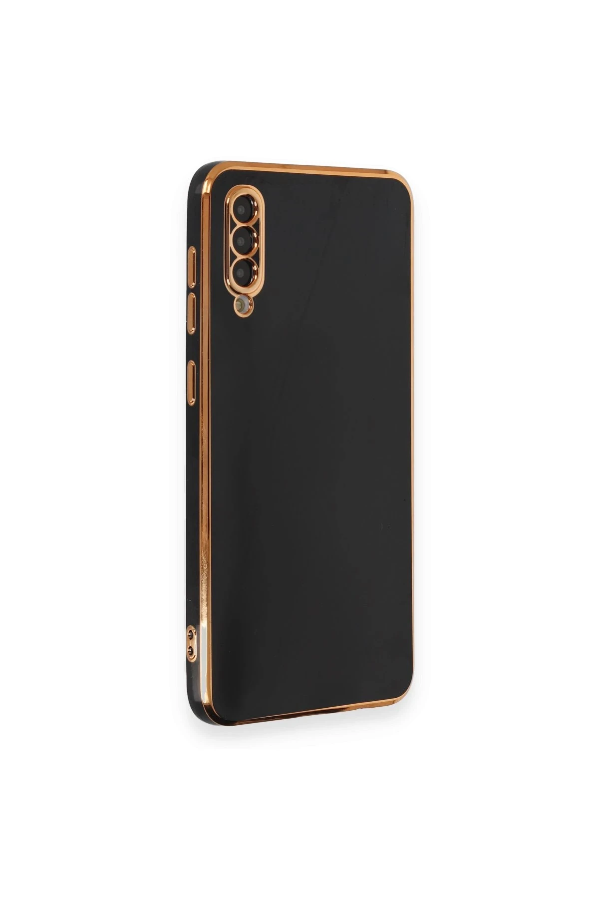 Newface Samsung Galaxy A70 Kılıf Volet Silikon - Siyah