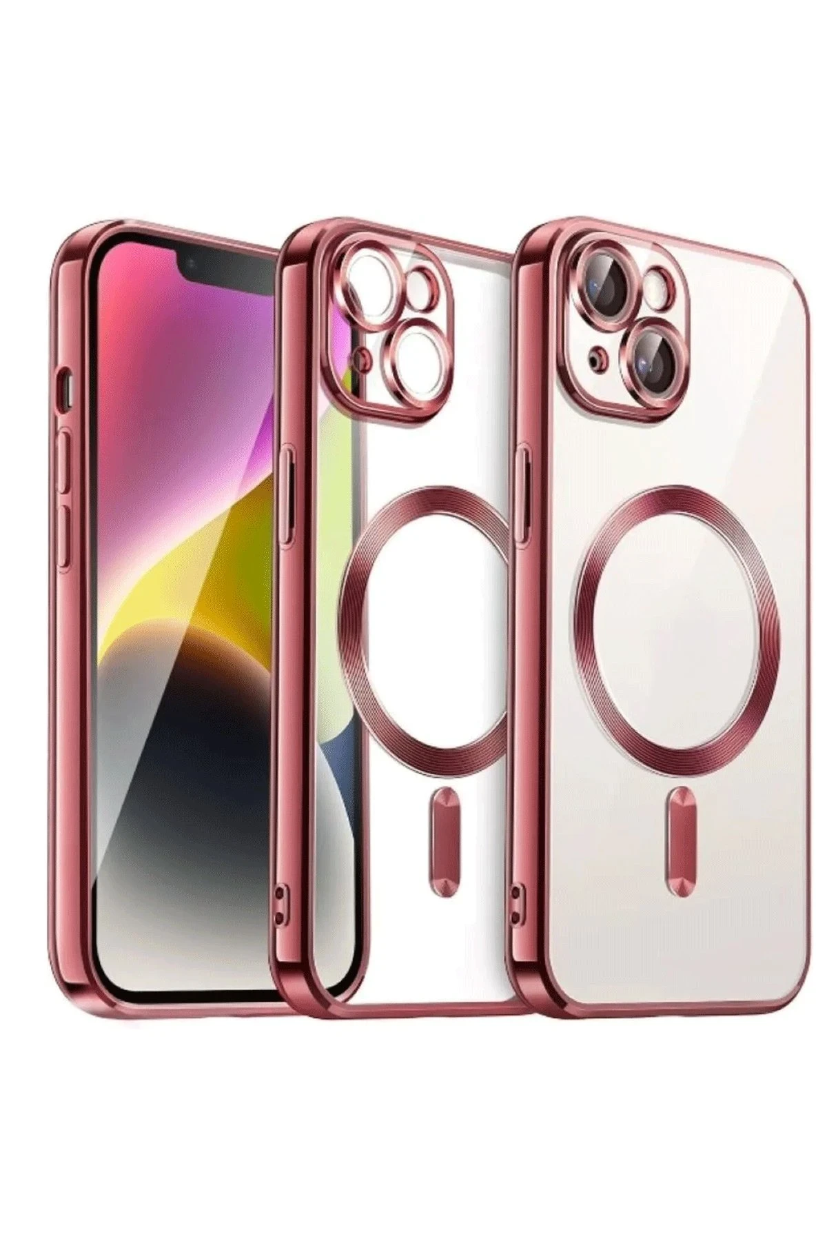 Newface iPhone 13 Kılıf Kross Magneticsafe Kapak - Kırmızı
