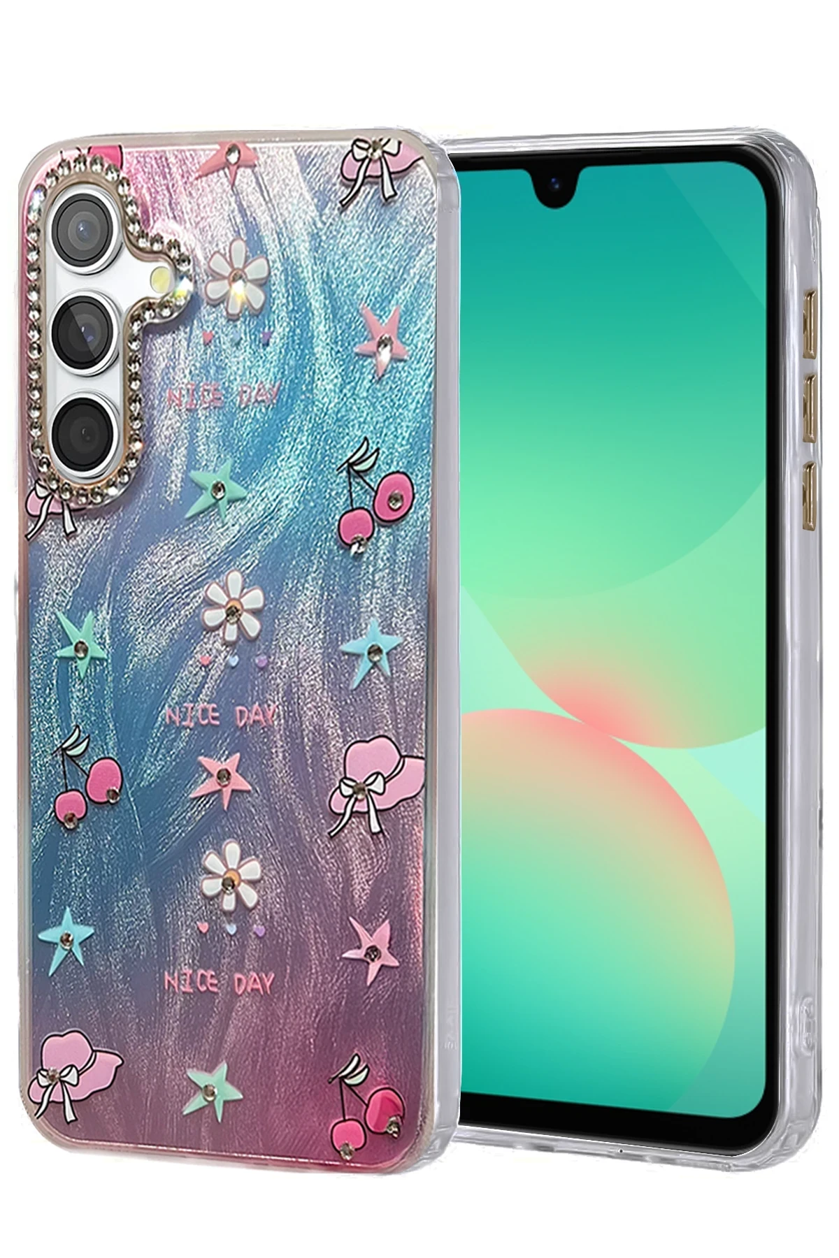Newface Samsung Galaxy A26 Kılıf Blade Aynalı Desenli Kapak - Desen 4