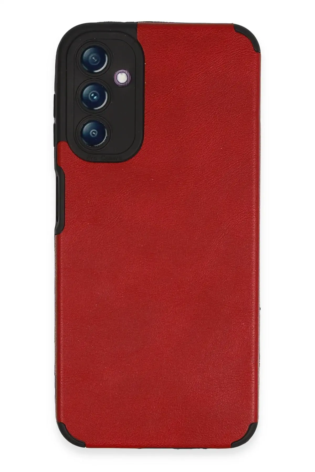 Newface Samsung Galaxy A14 4G Kılıf Loop Deri Silikon - Kırmızı