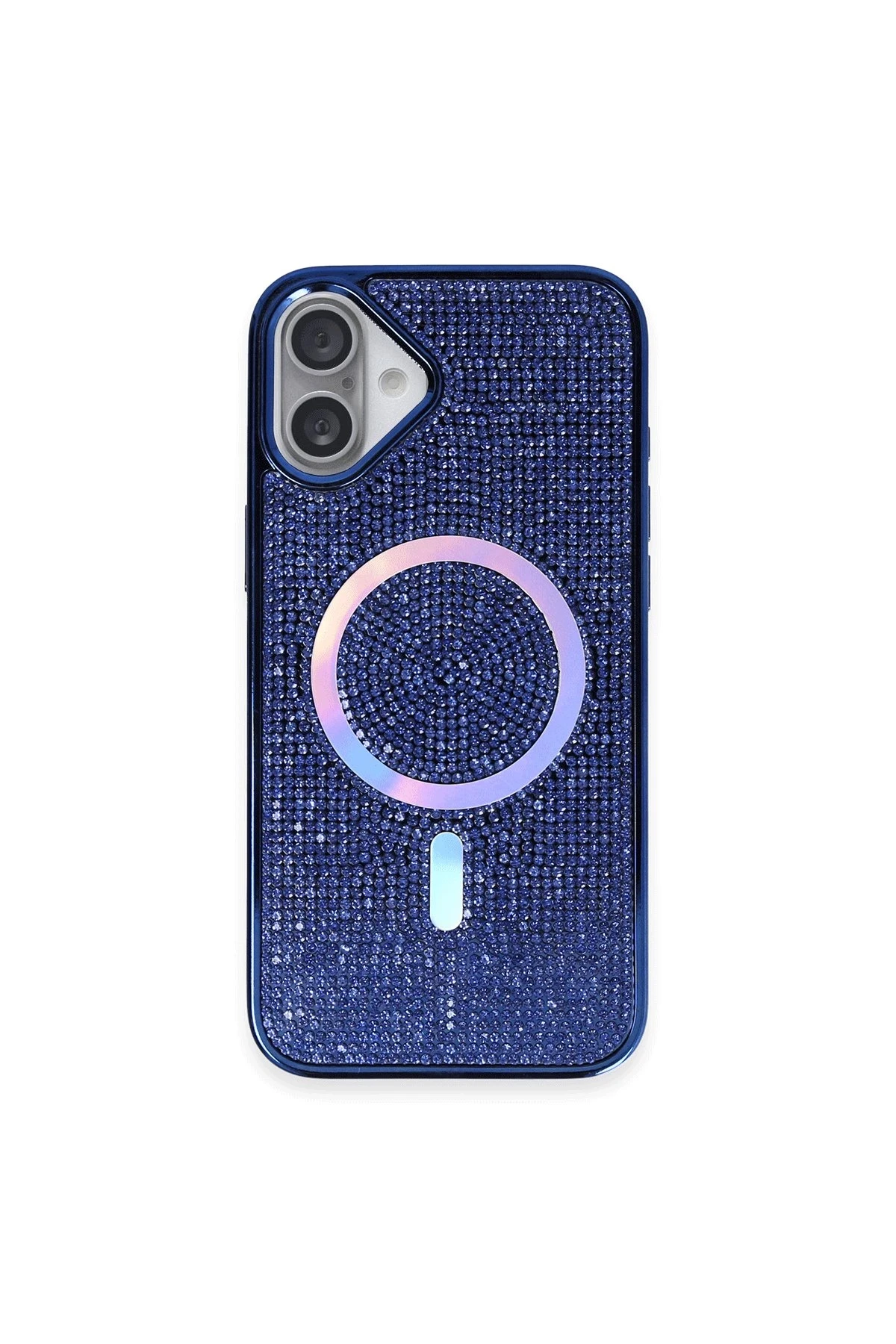 Newface iPhone 16 Kılıf Diamond Magsafe Kapak - Lacivert