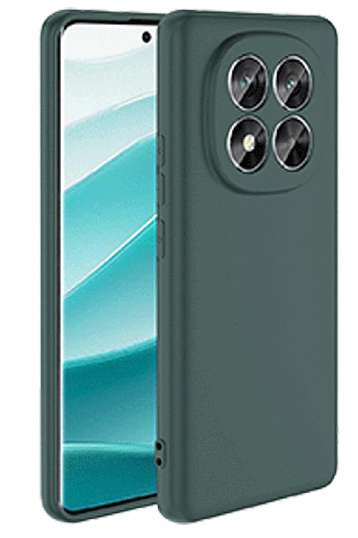 Newface Xiaomi Redmi Note 14 Pro 4G Kılıf First Silikon - Koyu Yeşil