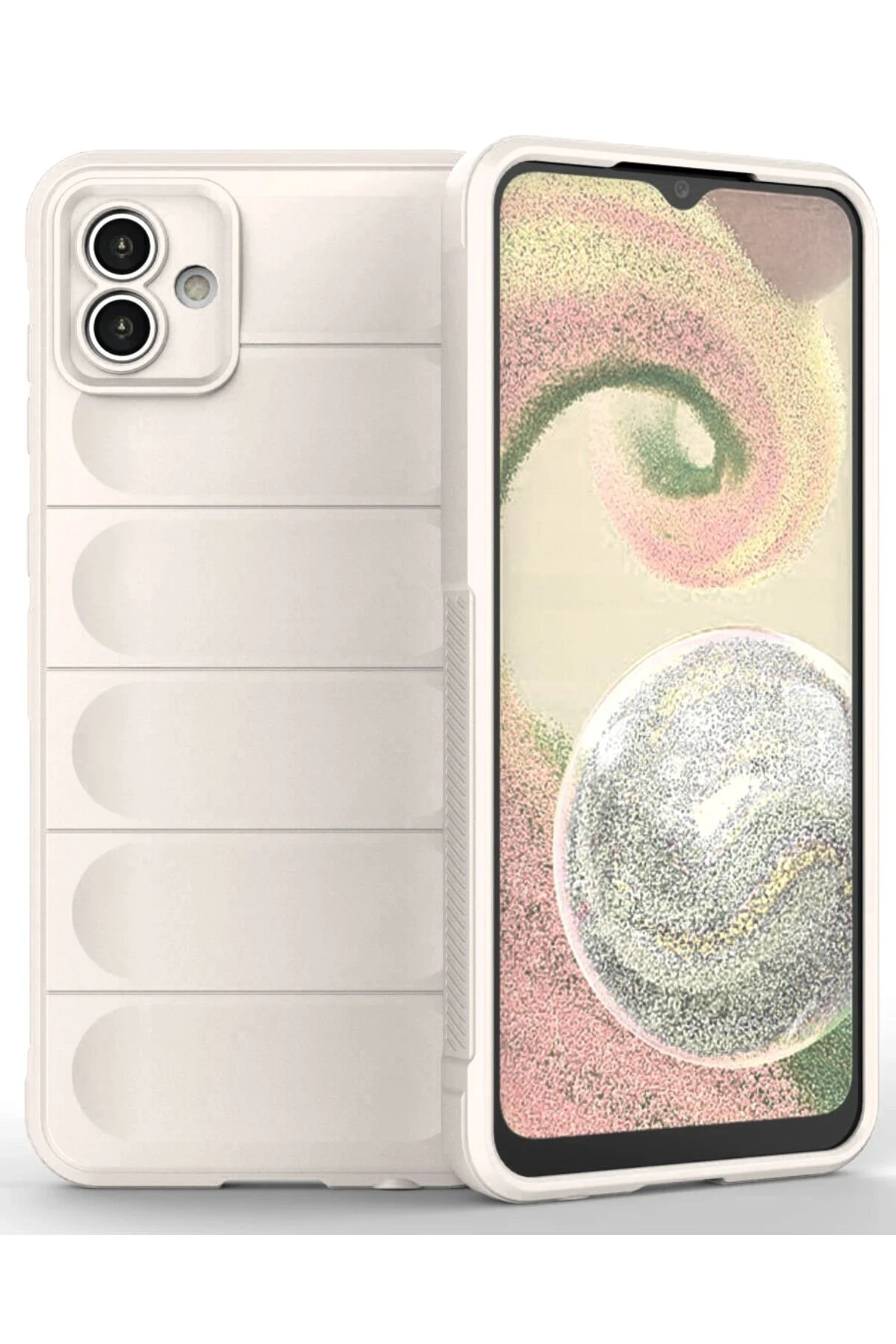 Newface Samsung Galaxy A04 Kılıf Optimum Silikon - Krem