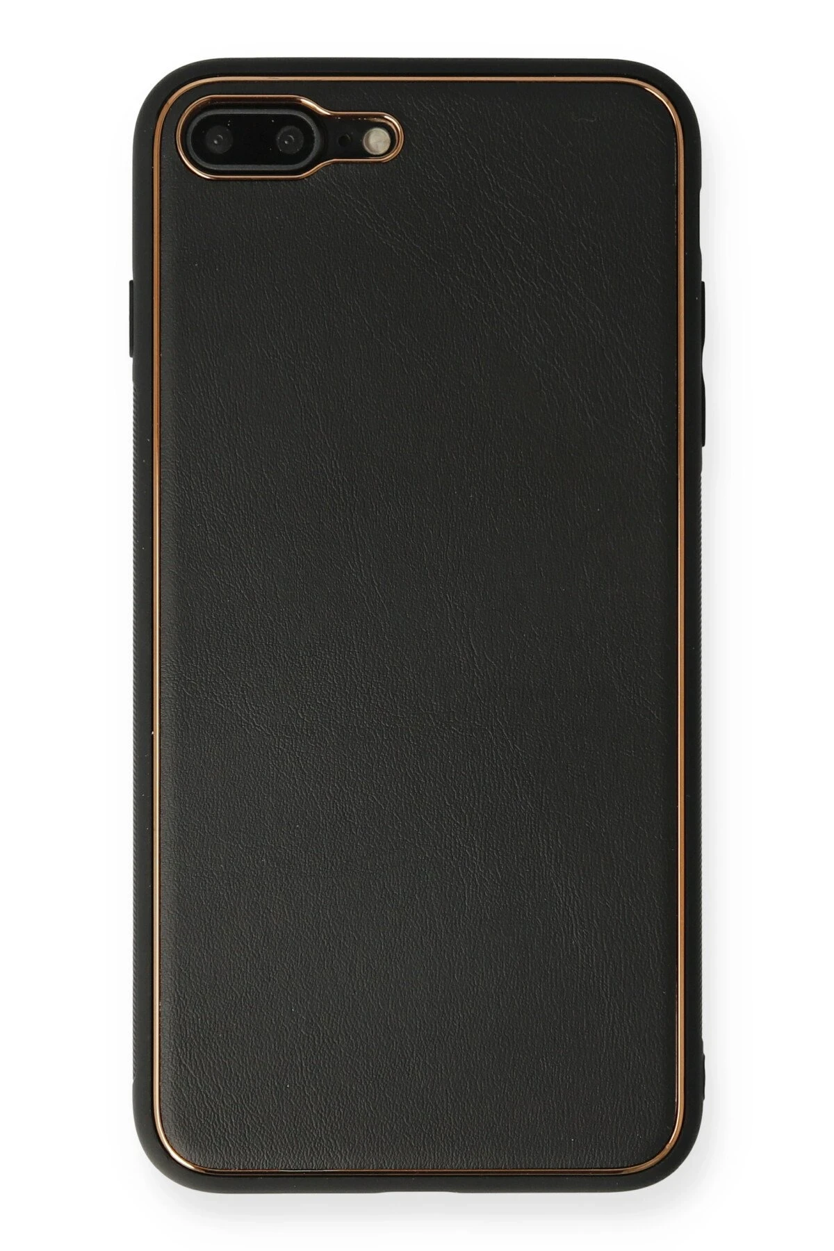 Newface iPhone 7 Plus Kılıf Coco Deri Silikon Kapak - Siyah