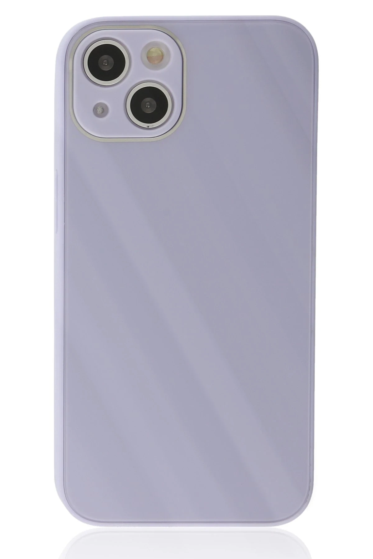 Newface iPhone 14 Plus Kılıf Glass Kapak - Lila