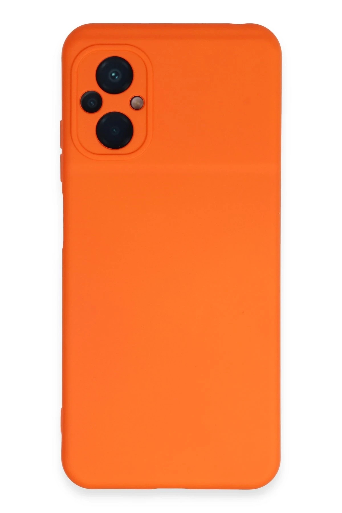 Newface Xiaomi Poco M5 Kılıf Nano içi Kadife Silikon - Turuncu