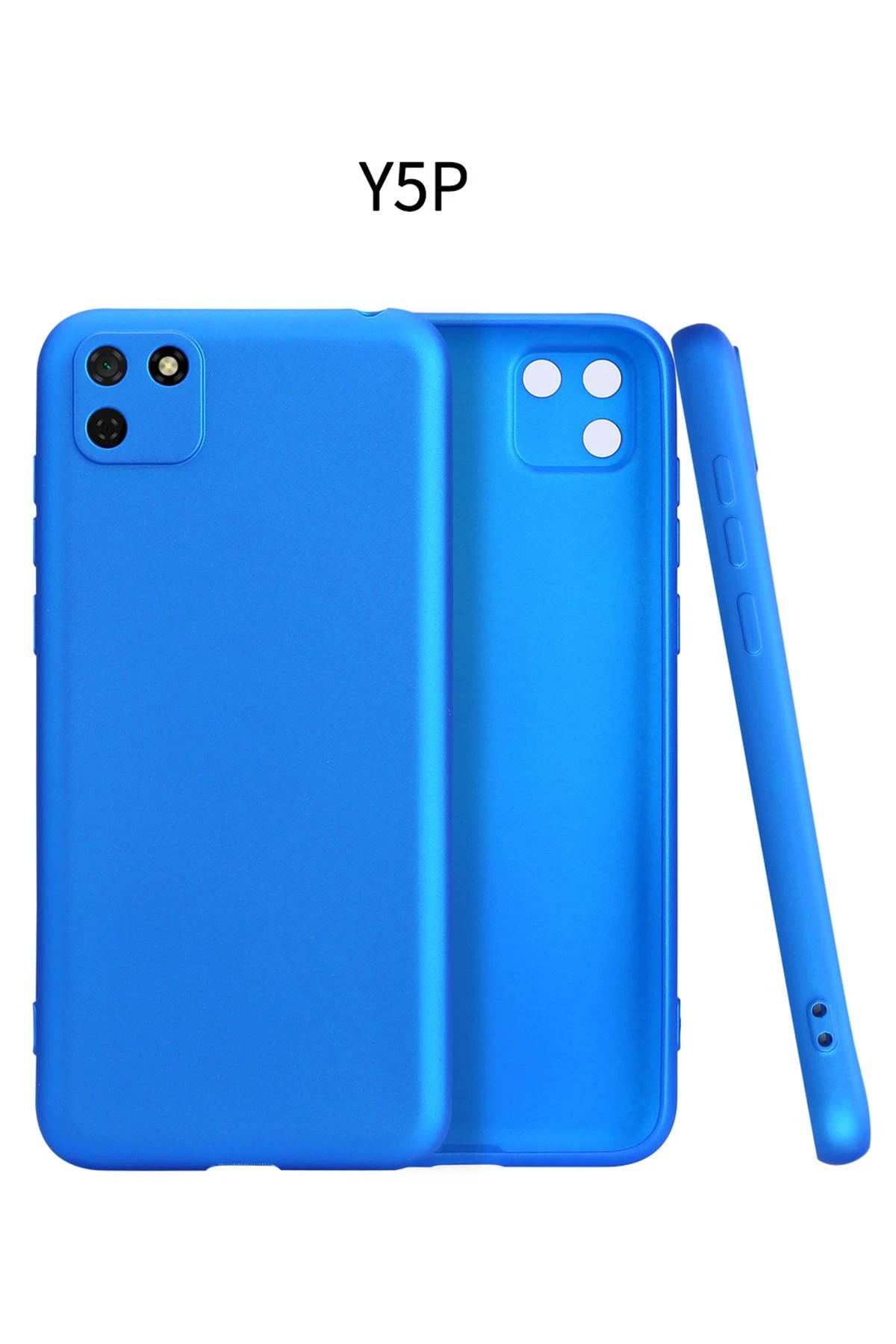 Newface Huawei Y5P Kılıf First Silikon - Mavi