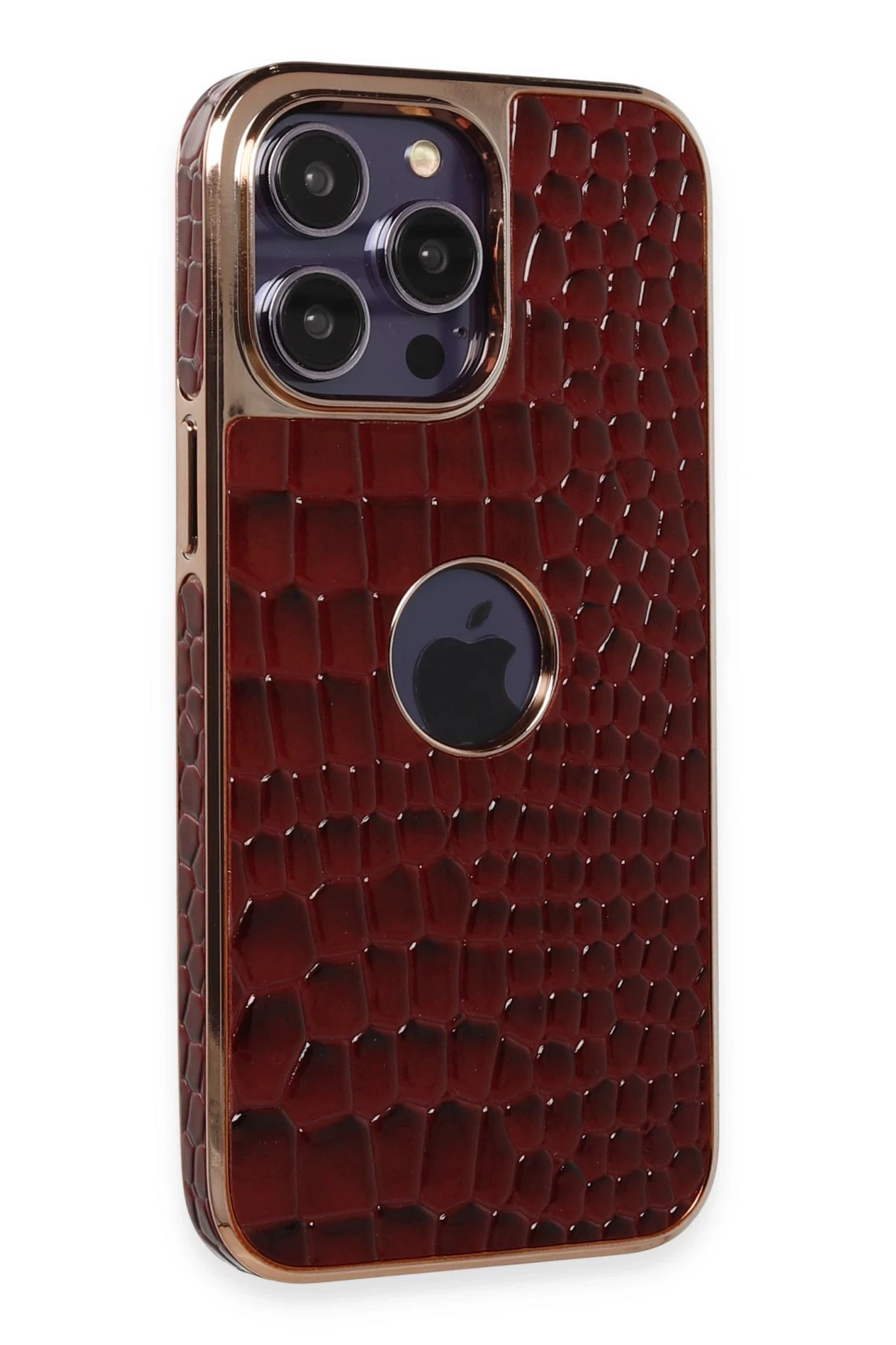 Newface iPhone 14 Pro Kılıf Snake Kapak - Bordo