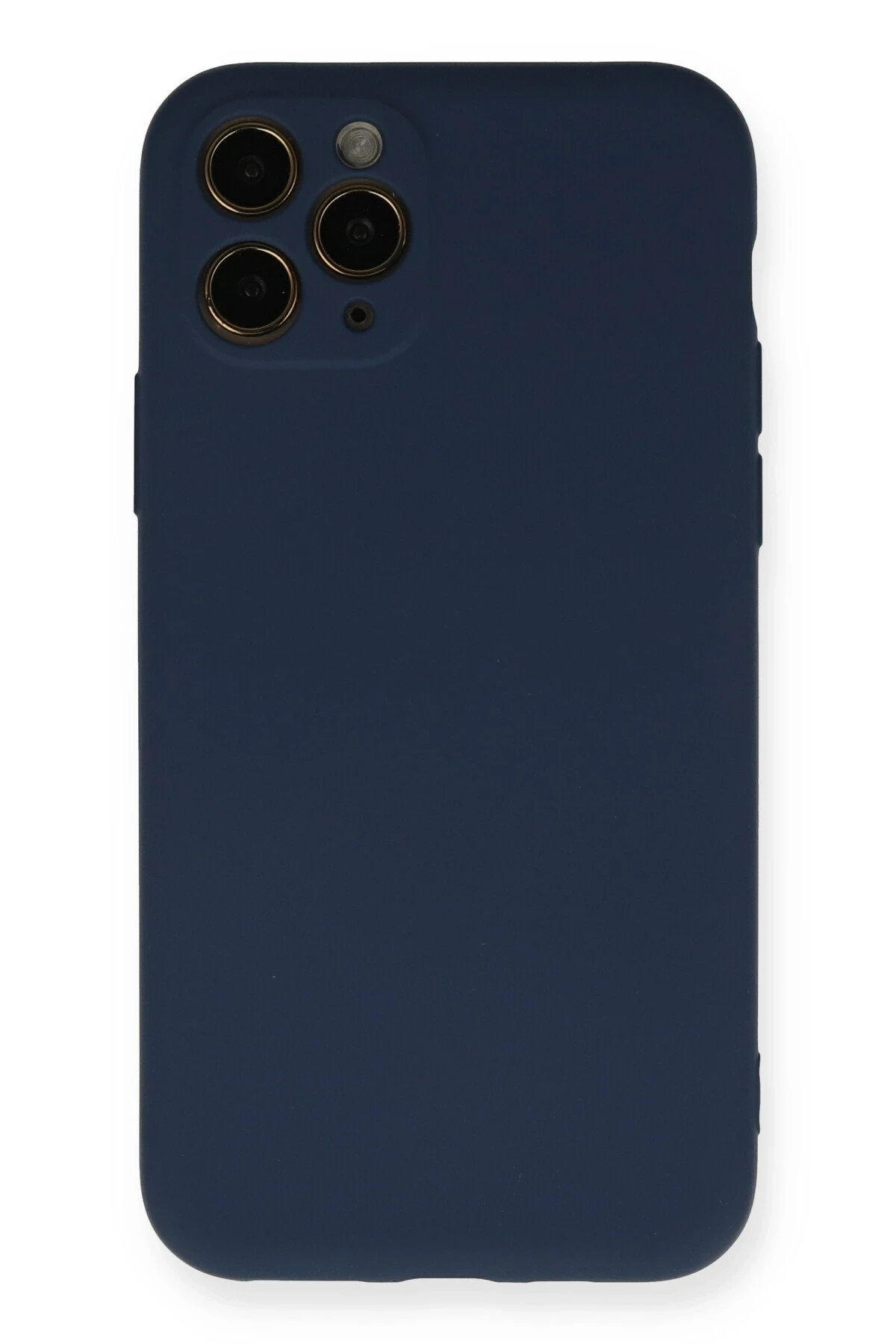 Newface iPhone 11 Pro Kılıf Nano içi Kadife Silikon - Lacivert