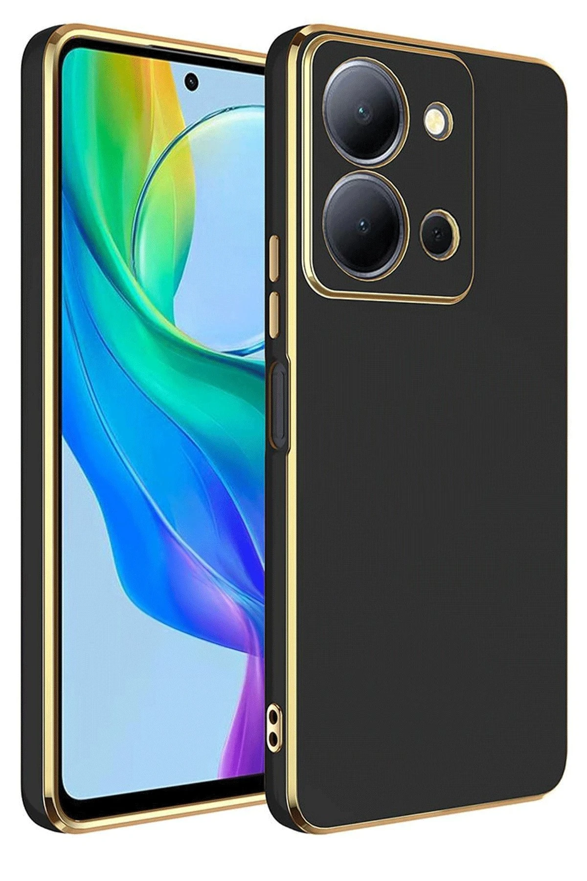 Newface Vivo Y36 Kılıf Volet Silikon - Siyah