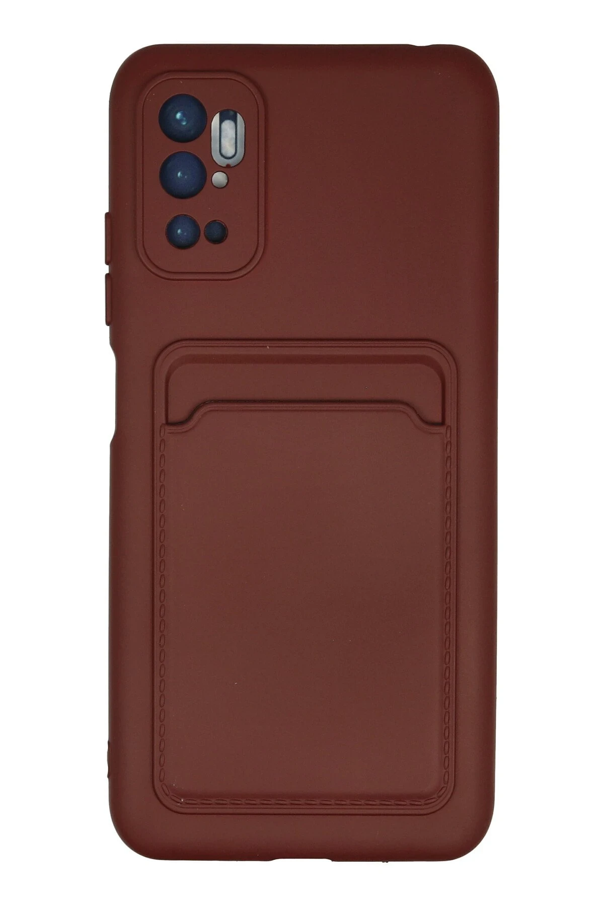 Newface Xiaomi Redmi Note 11 SE Kılıf Kelvin Kartvizitli Silikon - Bordo