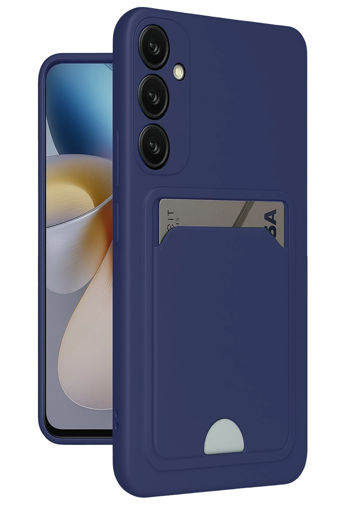 Newface Samsung Galaxy M15 Kelvin Kartvizitli Silikon - Lacivert