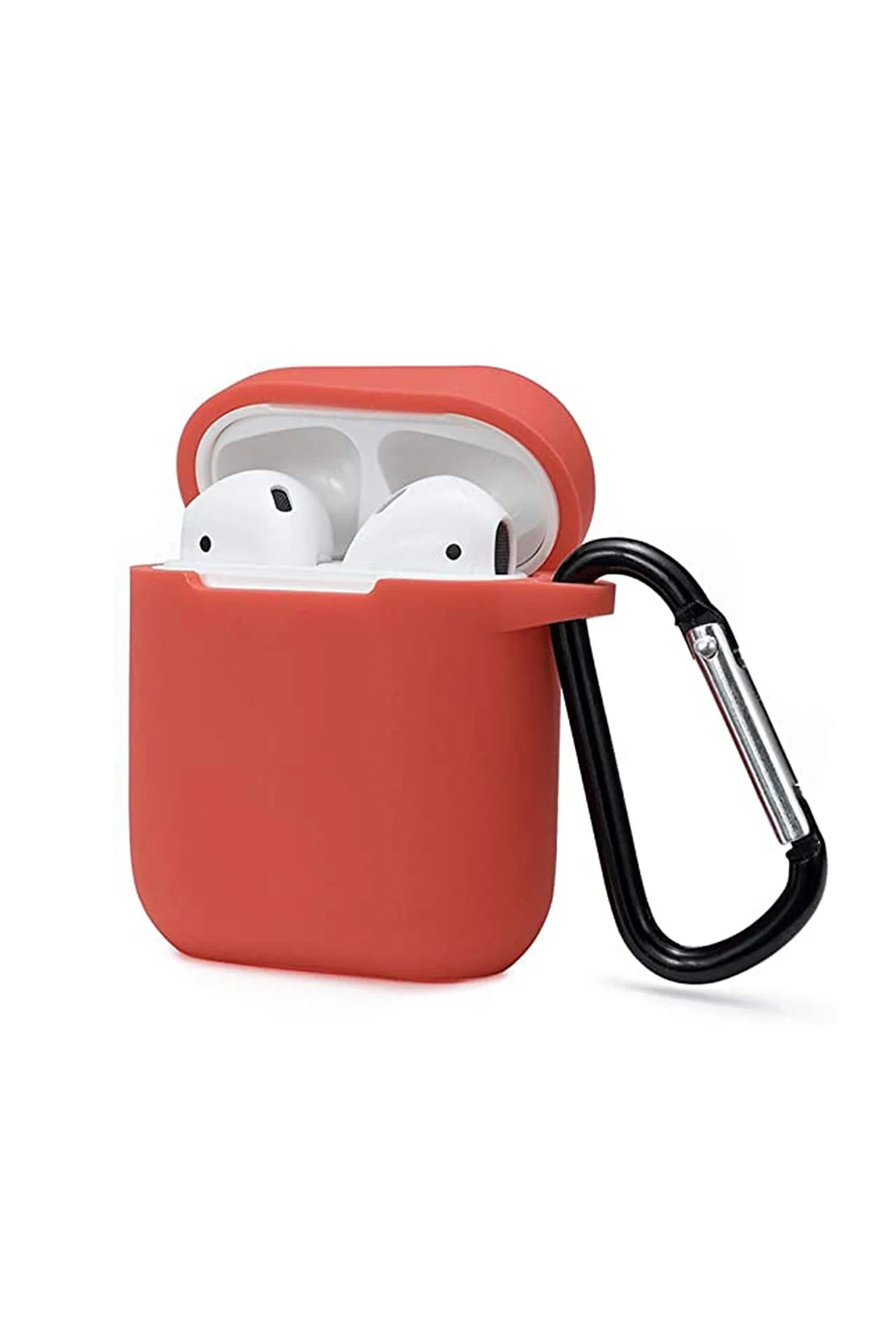 Newface Airpods 2 (2.nesil) Sert Silikon Kılıf - Kırmızı