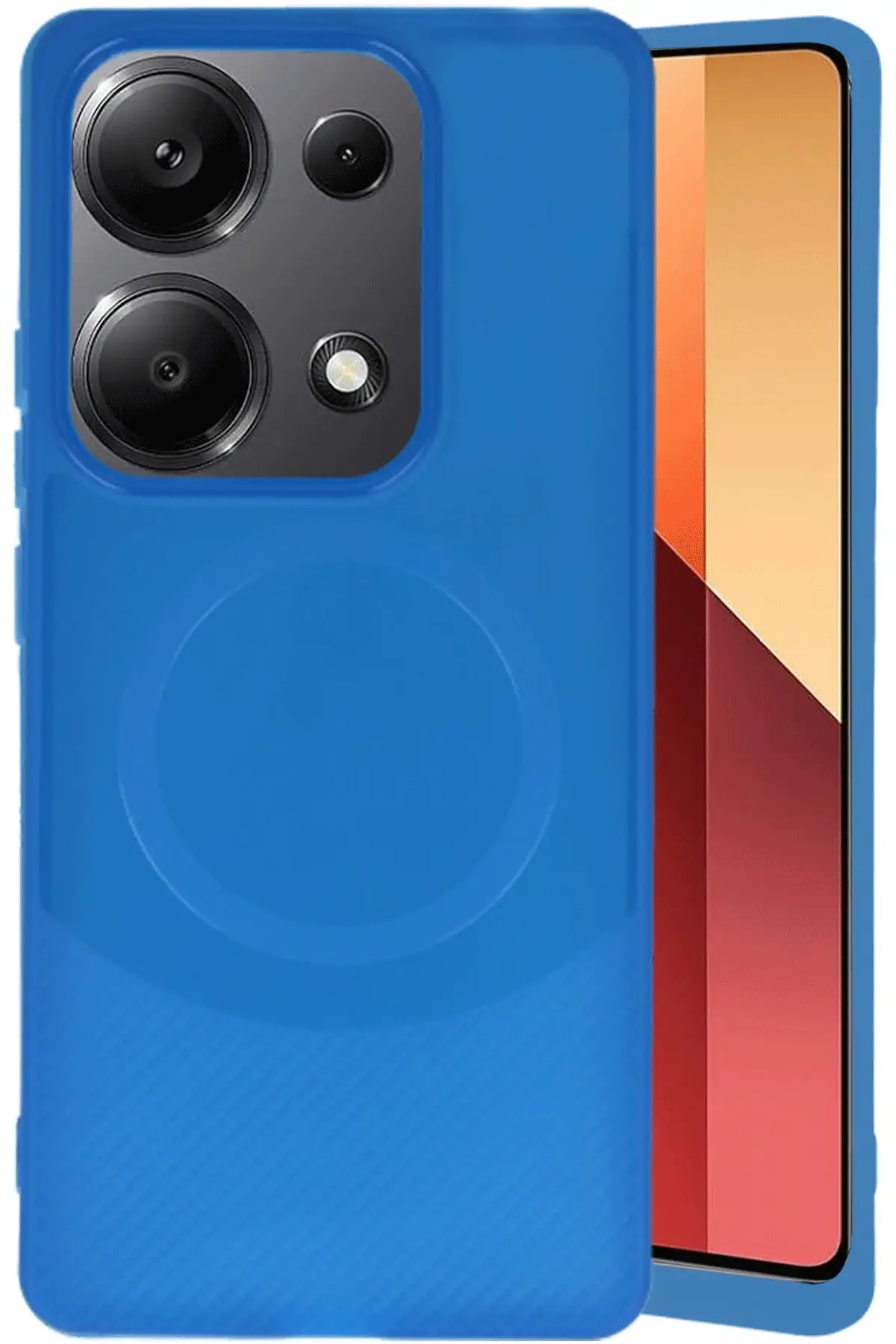 Newface Xiaomi Redmi Note 13 Pro 4G Kılıf Maya Karbon Kapak - Lacivert