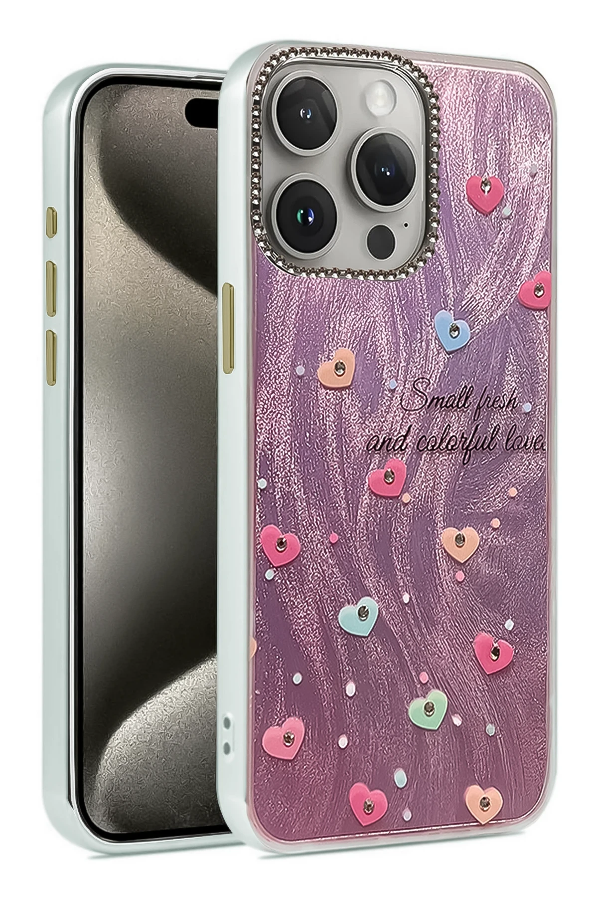 Newface iPhone 14 Pro Kılıf Blade Aynalı Desenli Kapak - Desen 8