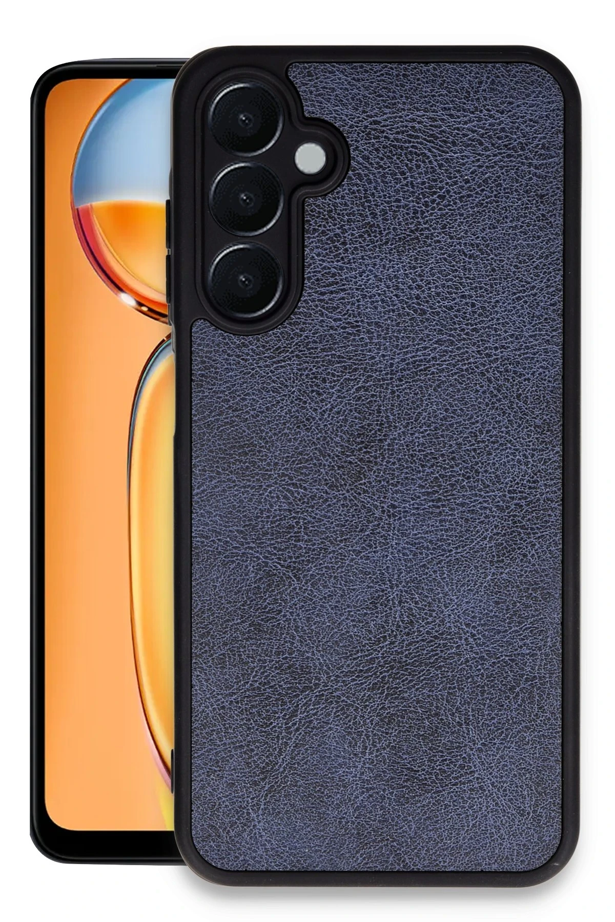 Newface Samsung Galaxy A35 5G Kılıf Aras Deri Kapak - Lacivert