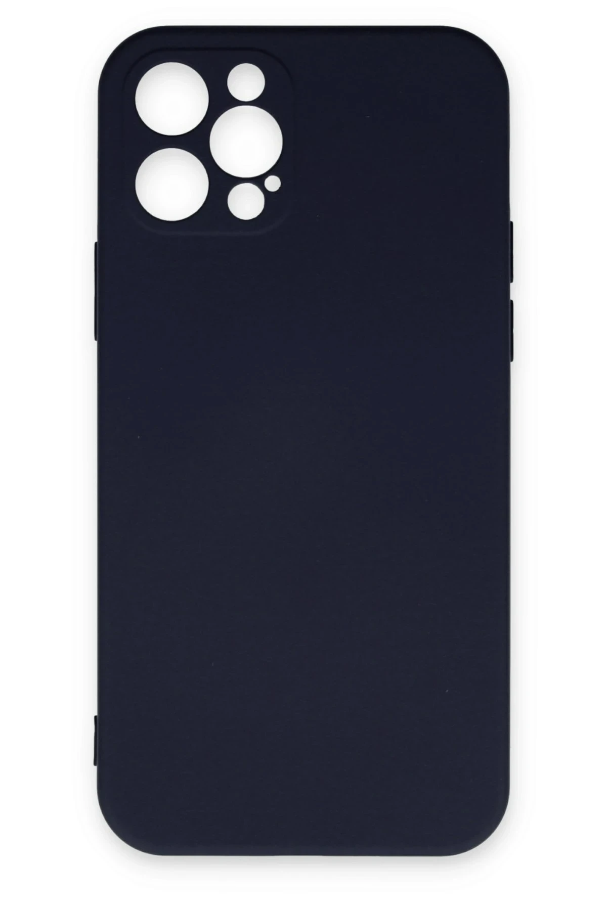 Newface iPhone 12 Pro Max Kılıf Nano içi Kadife Silikon - Lacivert