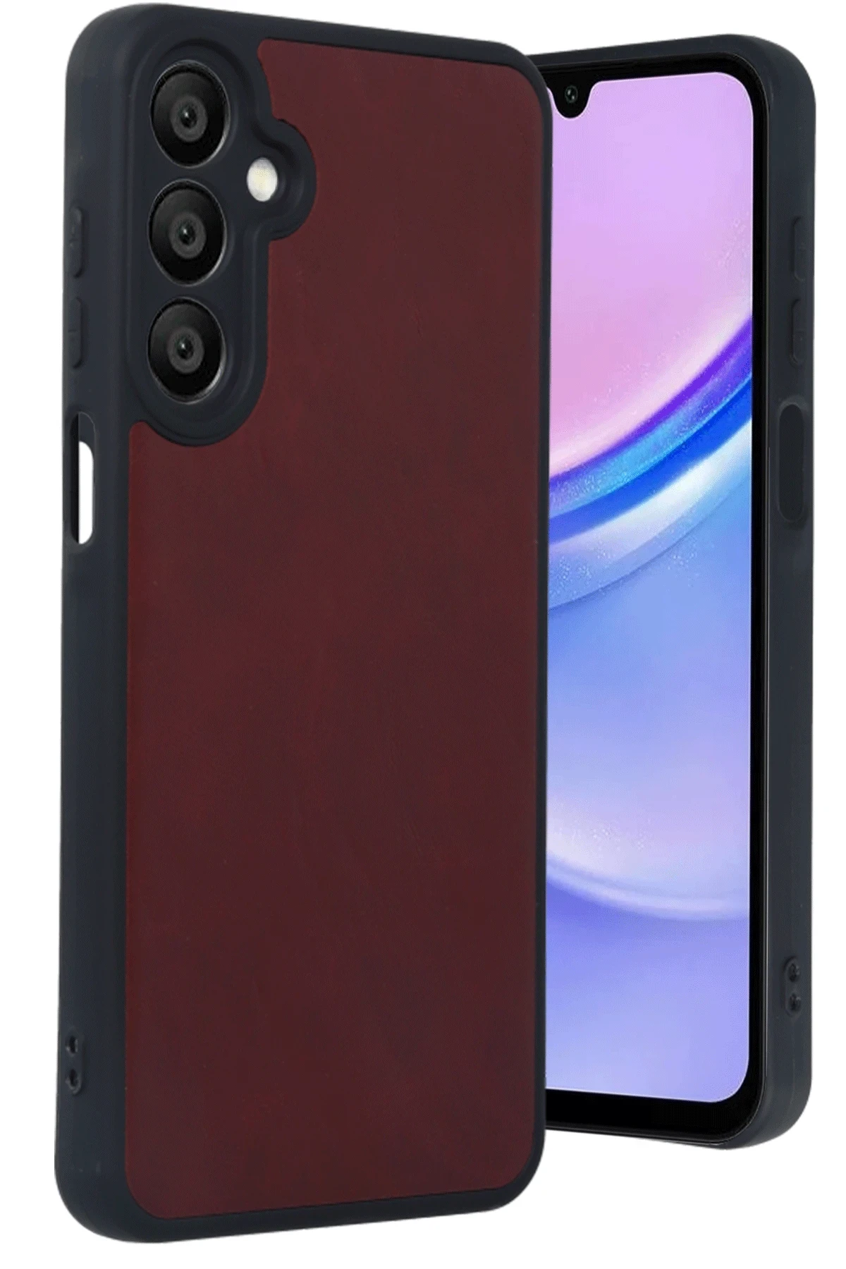 Newface Samsung Galaxy A16 5G Kılıf Aras Deri Kapak - Bordo