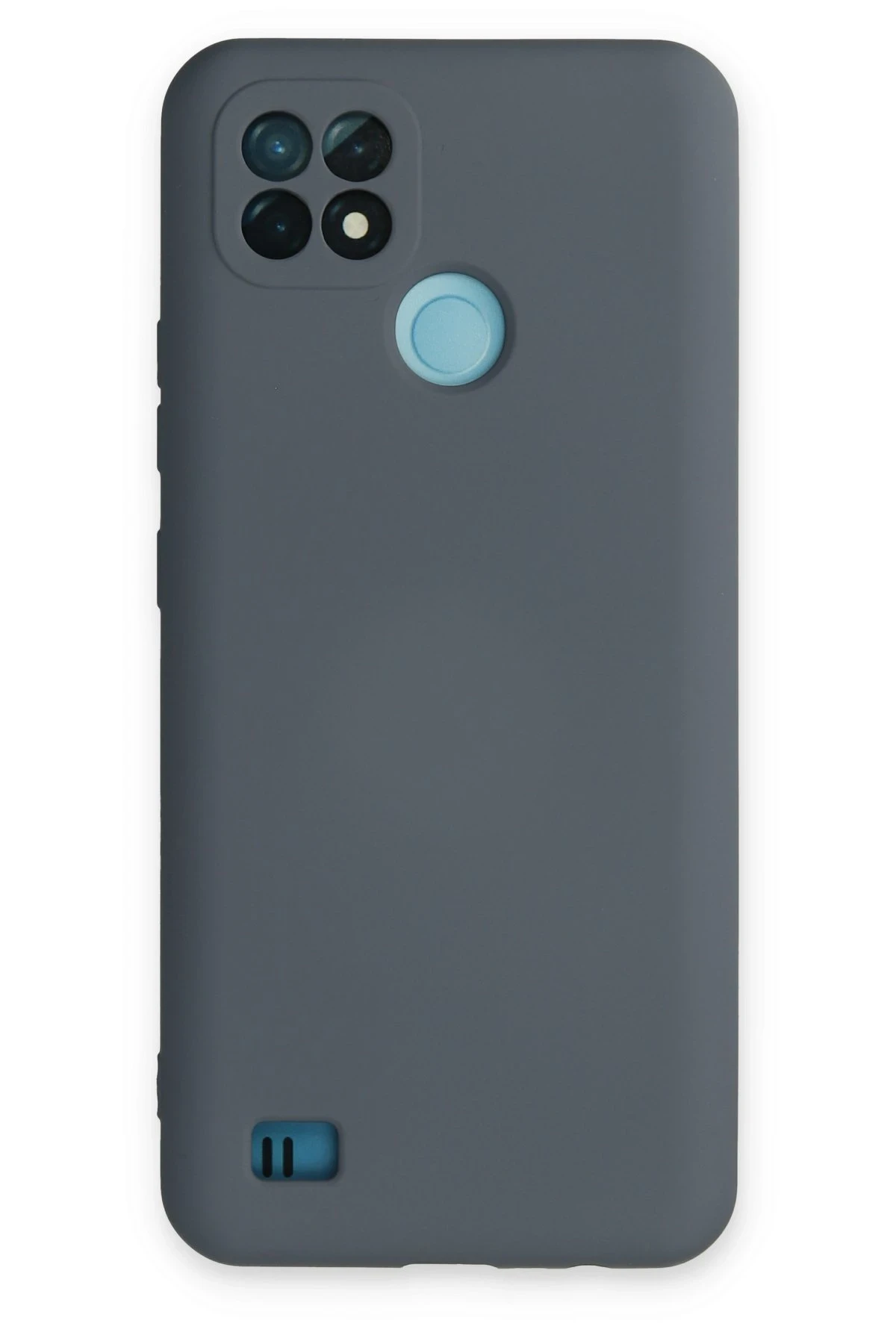 Newface Realme C21 Kılıf Nano içi Kadife Silikon - Gri