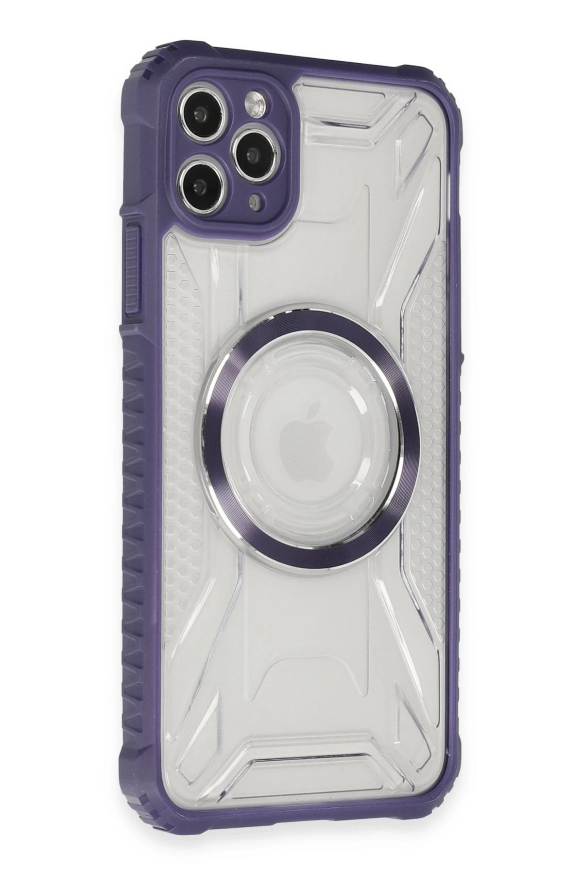Newface iPhone 11 Pro Max Kılıf Prag Magneticsafe Kapak - Derin Mor