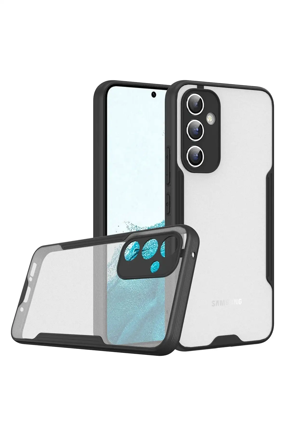 Newface Samsung Galaxy A54 5G Kılıf Platin Silikon - Siyah