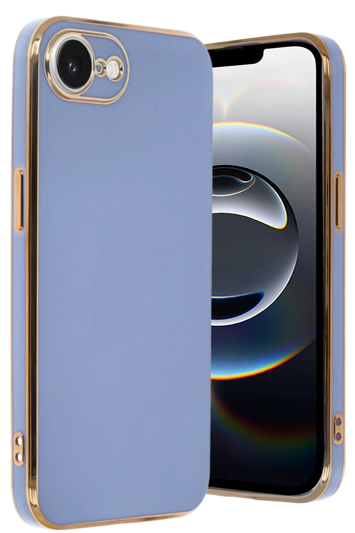 Newface iPhone 16E Kılıf Volet Silikon - Mavi